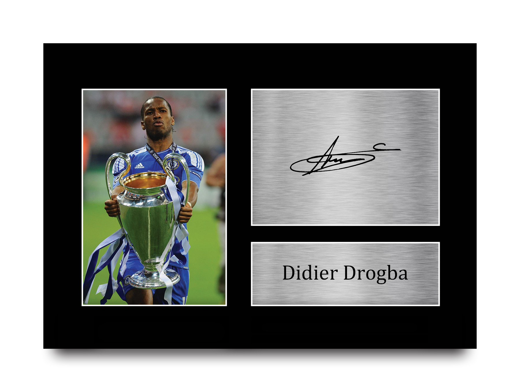 Didier Drogba Signed Pre Printed Autograph A4 Photo Gift For
