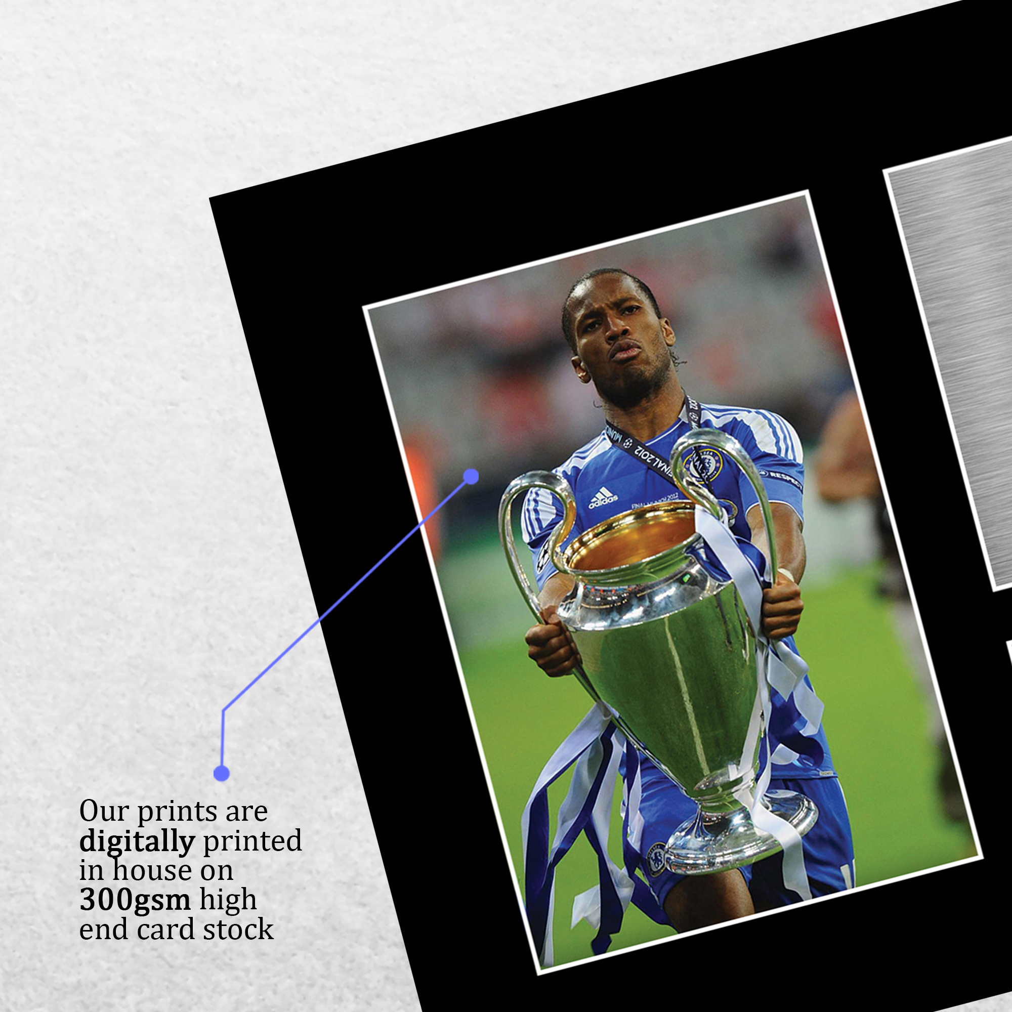 デイデイエ・ドログバ　コートジボワール代表　直筆サイン入り８X10フォト デイデイエ・ドログバ コートジボワール代表 直筆サイン入り