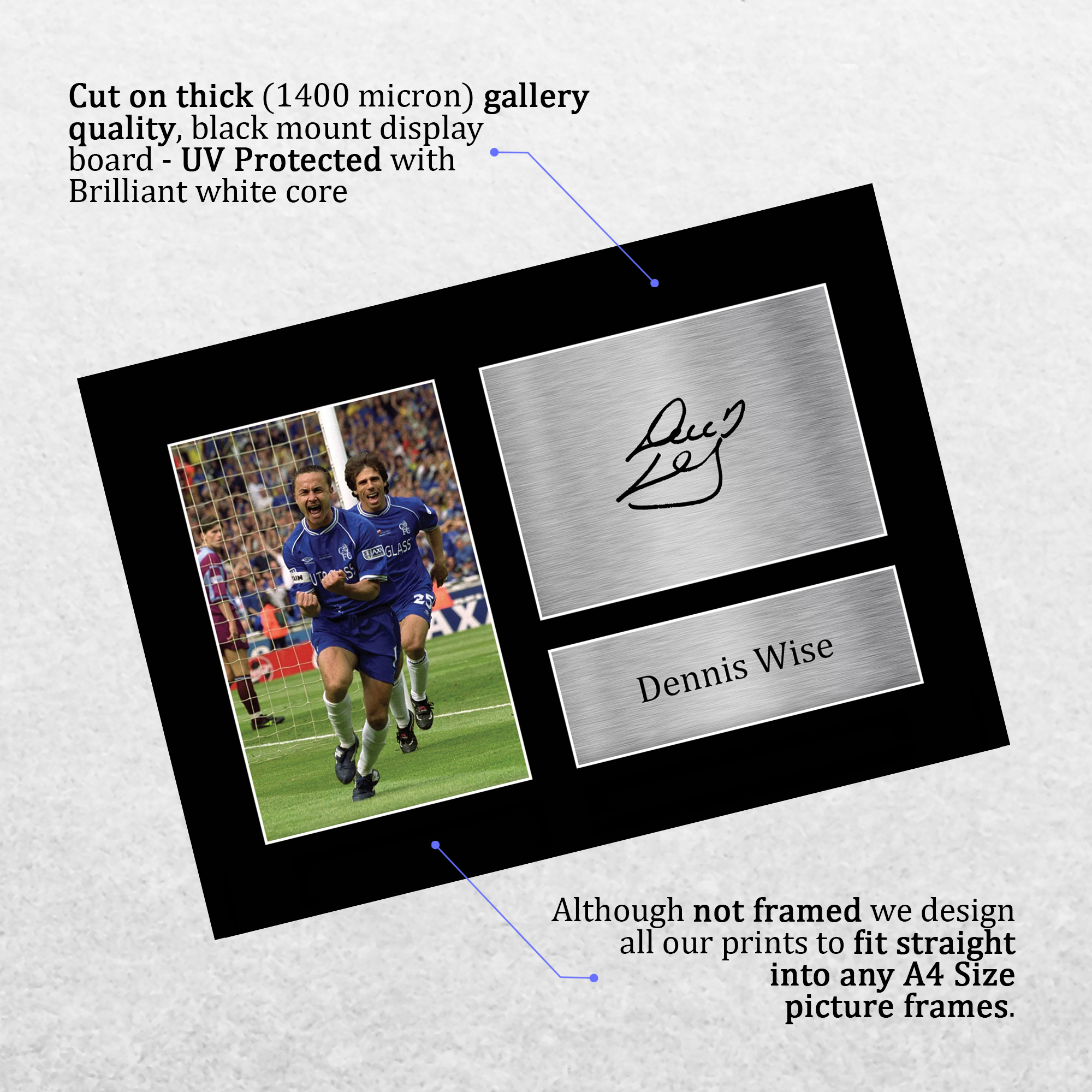 Autógrafo impreso de Dennis Wise gran idea de regalo foto A4 para fanáticos del fútbol - Imagen 12 de 17