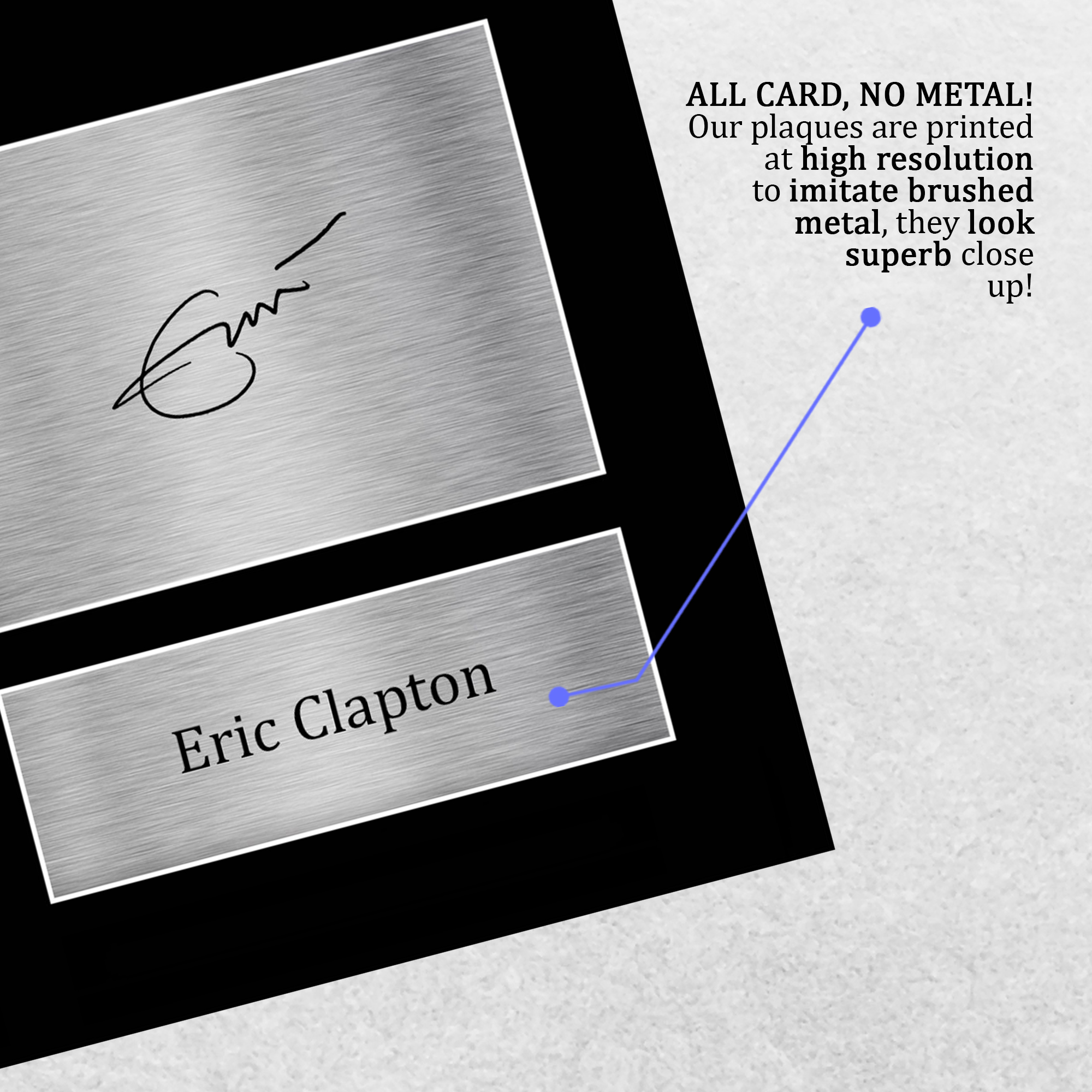 Eric Clapton Signed Pre Printed Autograph A4 Photo Gift For
