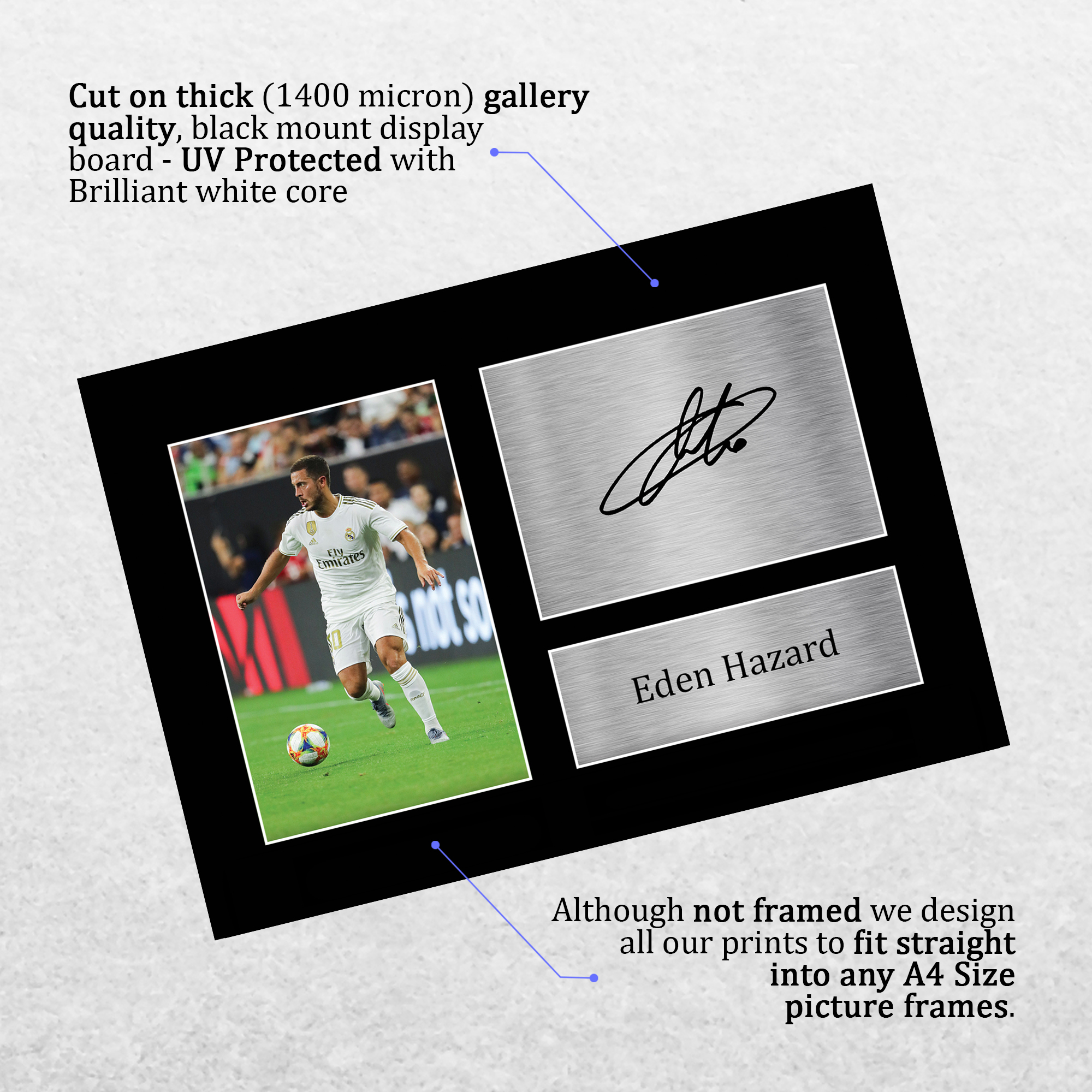 Eden Hazard Signed Printed Autograph A4 Photo Gift For Chelsea