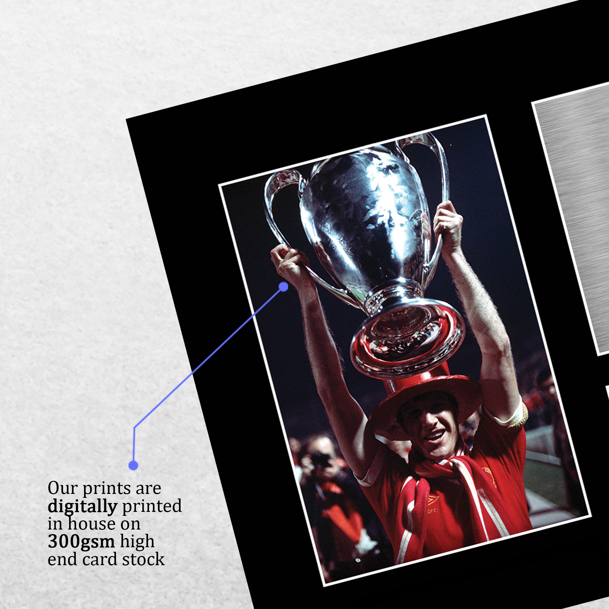 Emlyn Hughes Signed A4 Framed Printed Autograph Liverpool LFC Print Gift - Picture 5 of 17