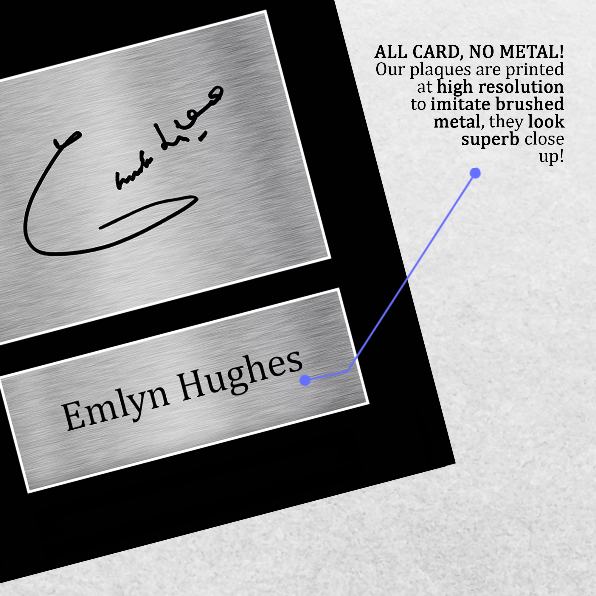 Emlyn Hughes Signed A4 Framed Printed Autograph Liverpool LFC Print Gift - Picture 6 of 17