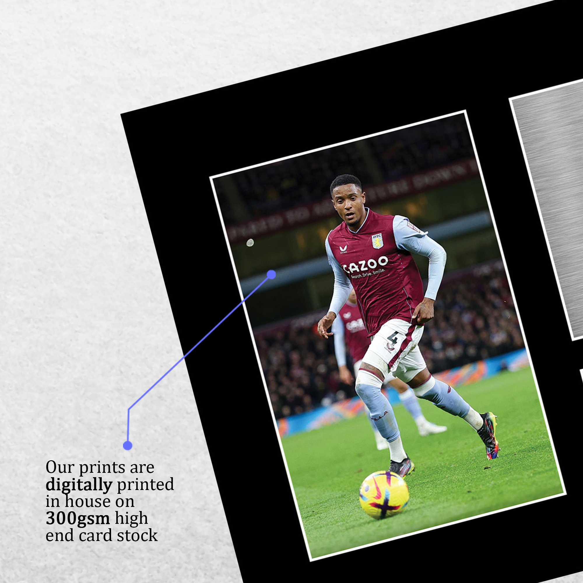 Ezri Konsa Aston Villa gerahmtes gedrucktes Autogrammbild für Fußballfans - Bild 13 von 17