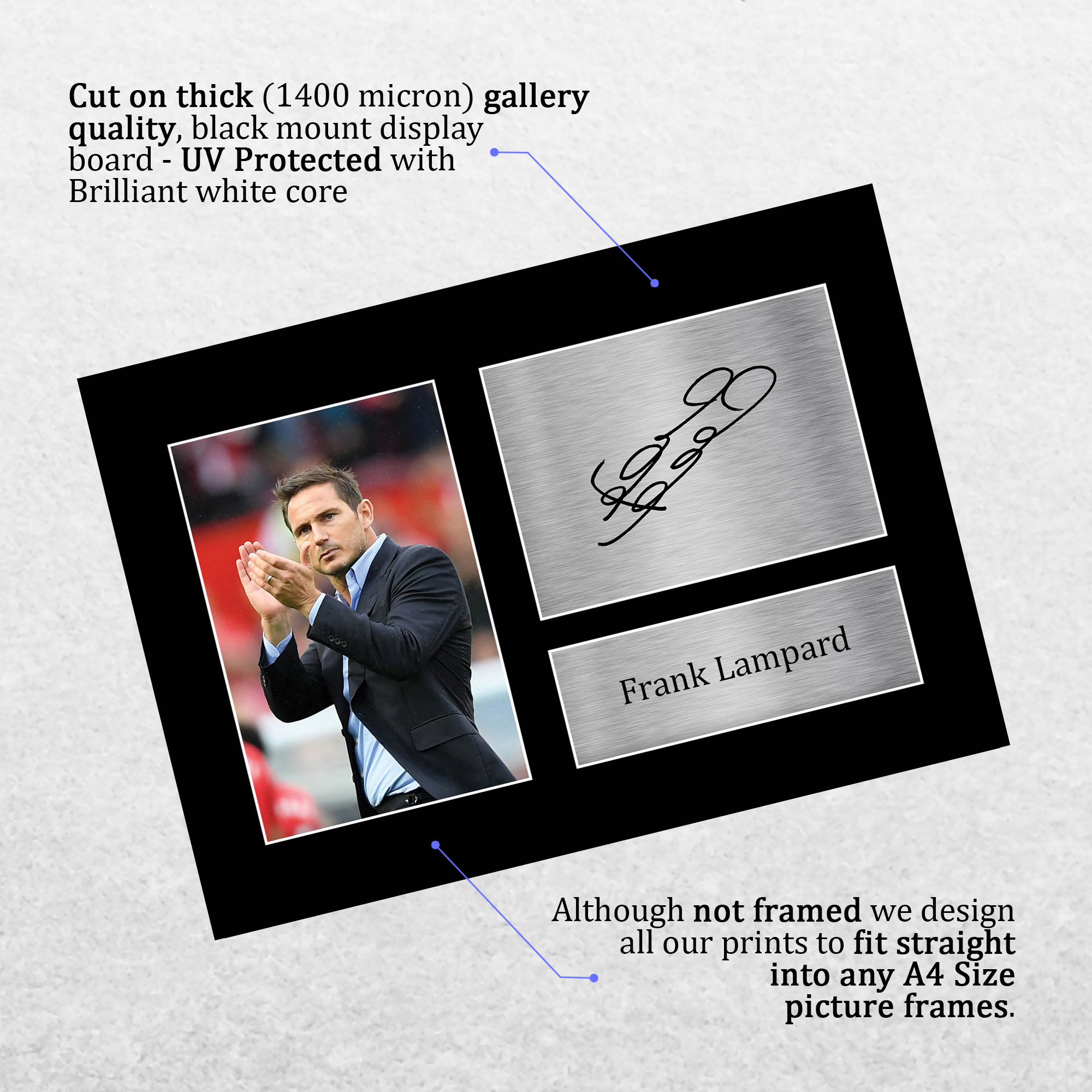 Frank Lampard Signed Printed Autograph A4 Photo Wall Art Gift For a Chelsea Fan - Imagen 4 de 17