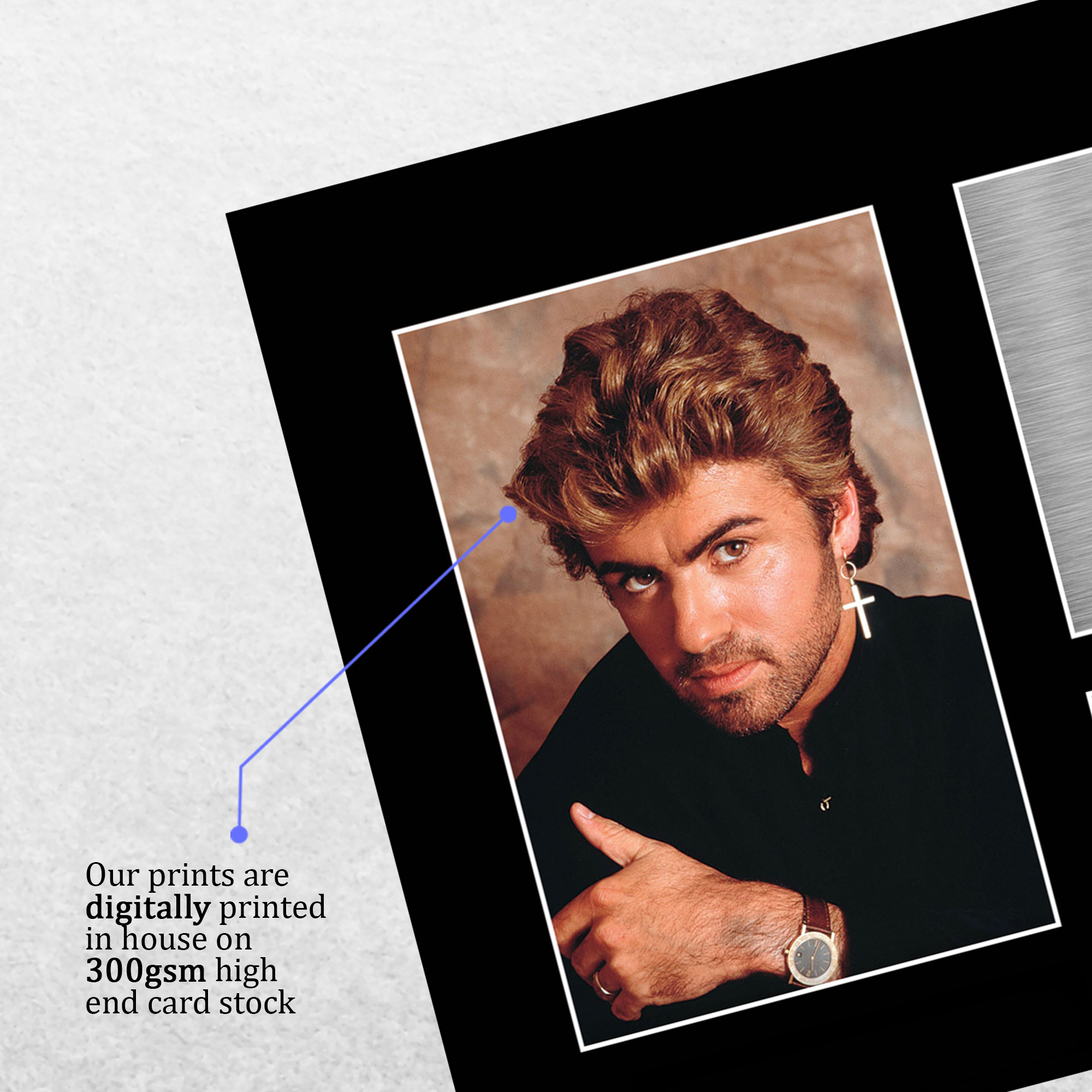 George Michael Signed Pre Printed Autograph A4 Photo Gift For a Pop Fan - Bild 5 von 31