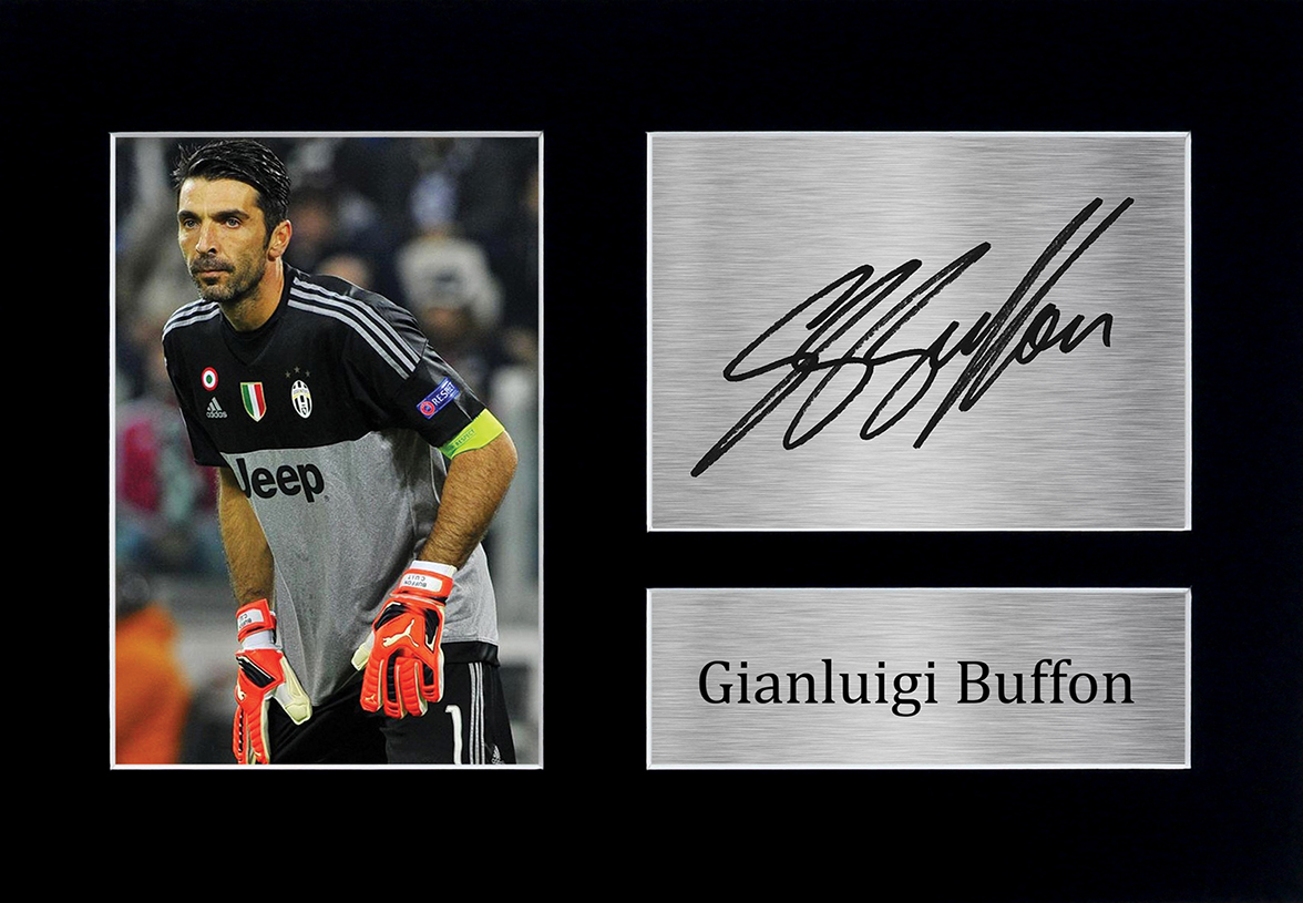 Gianluigi Buffon Autogramm Bild A4 - Signiertes Fußballer Foto Für Fans