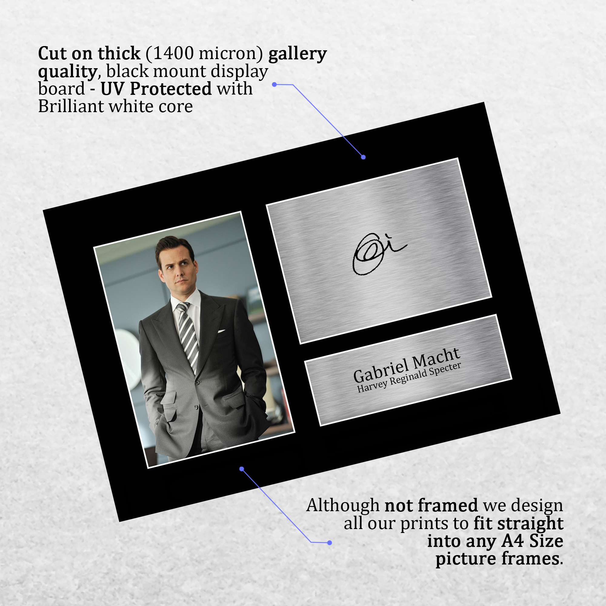 Gabriel Macht Suits Cool Gift Idea Printed Framed Autograph Picture for TV Fans - Bild 19 von 24