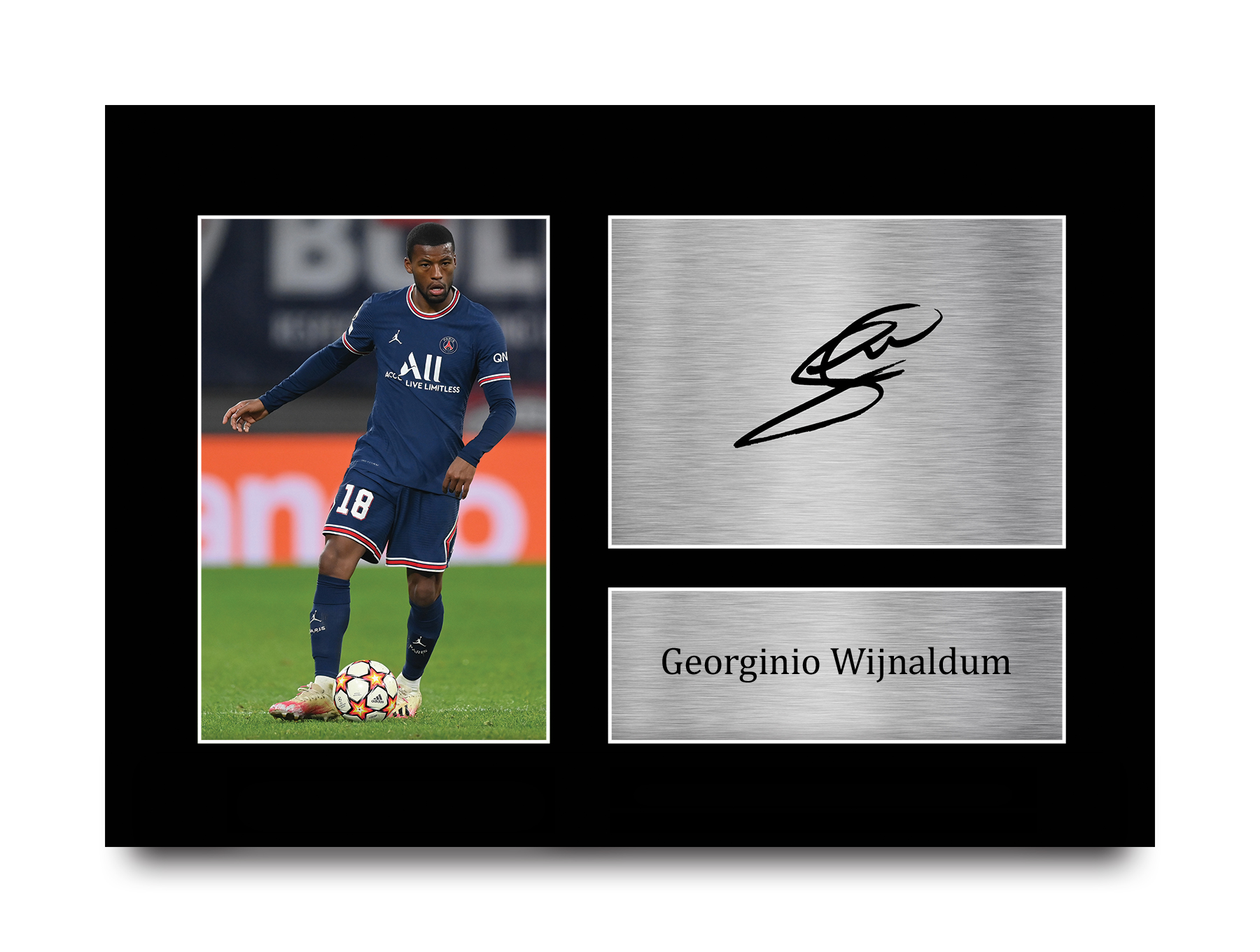 Georginio Wijnaldum PSG Gift Ideas Printed Autograph Picture for