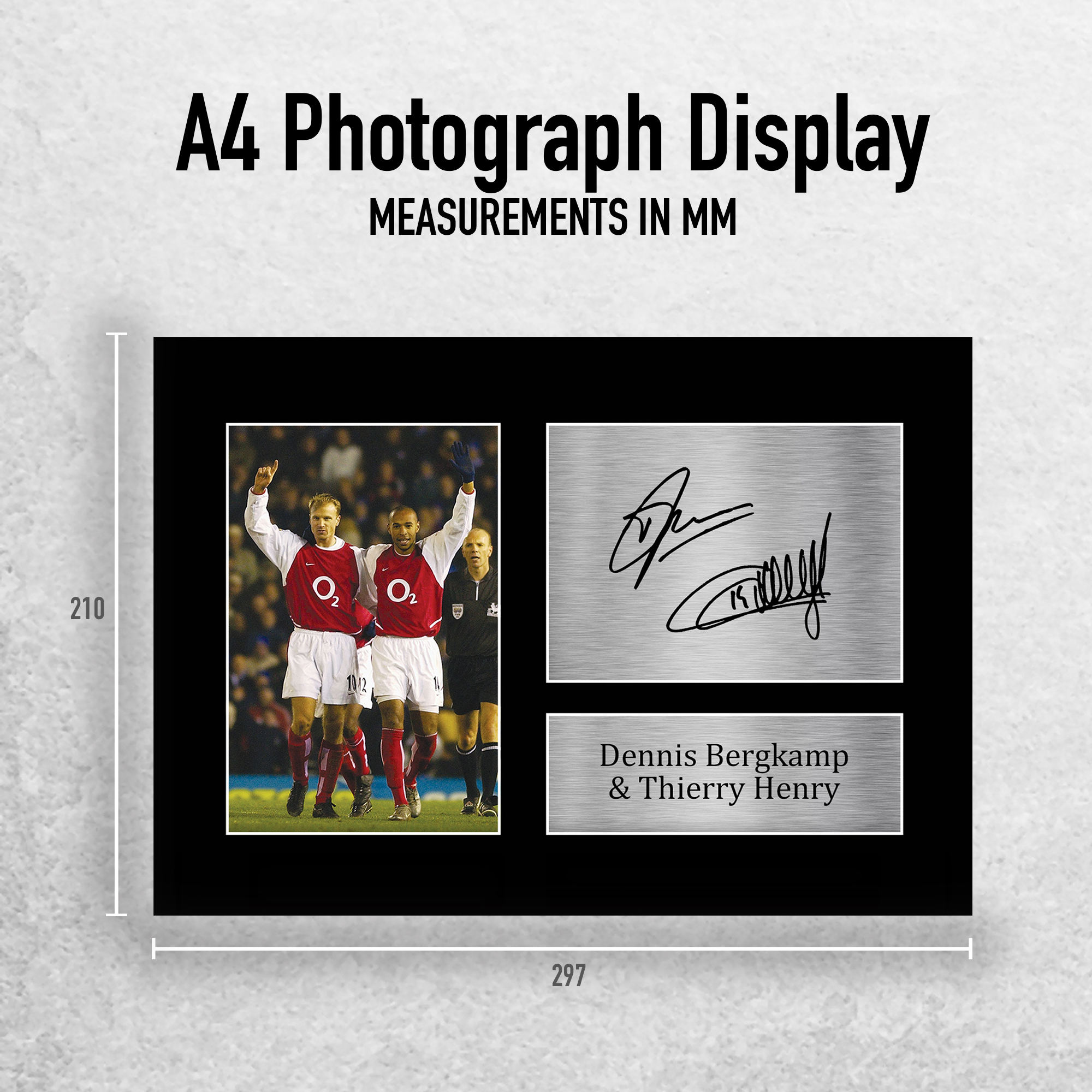 Thierry Henry & Dennis Bergkamp Signed Print A4 Photo Football Gift Arsenal Fan - Picture 3 of 17