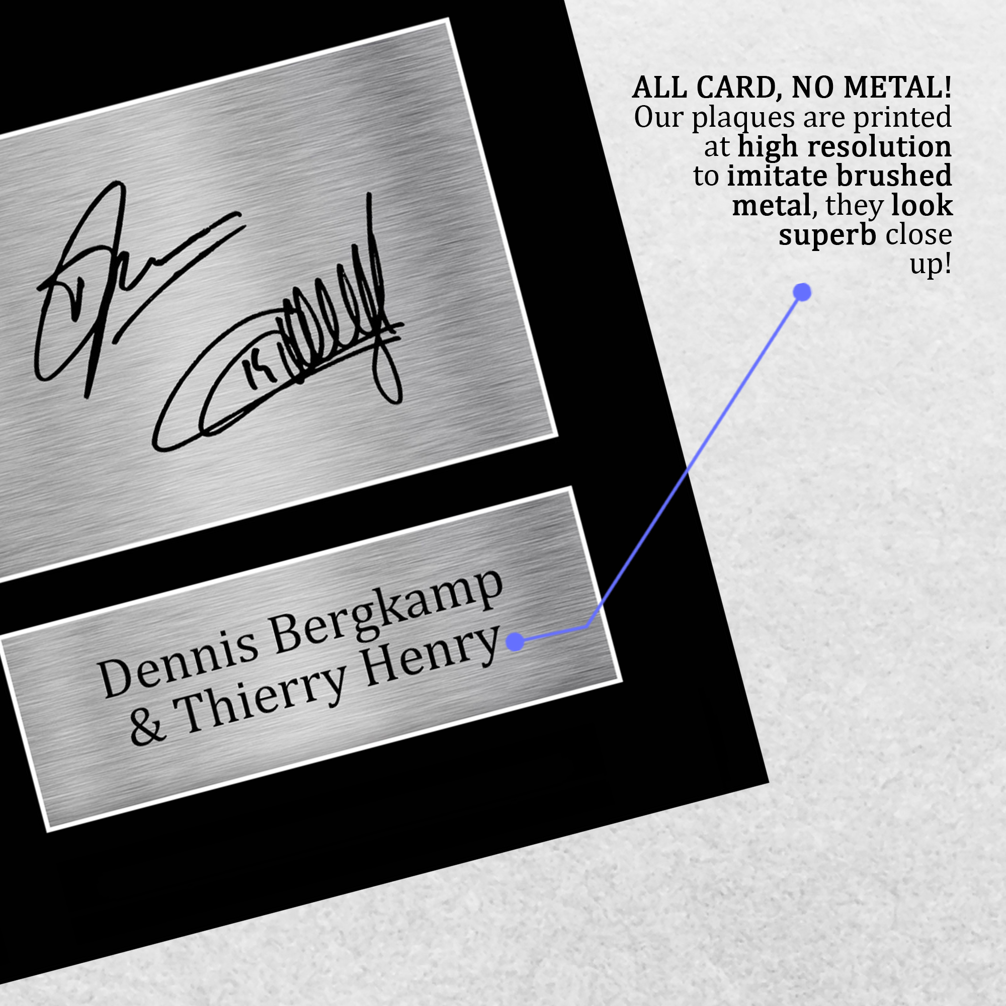 Thierry Henry & Dennis Bergkamp Signed Print A4 Photo Football Gift Arsenal Fan - Picture 6 of 17