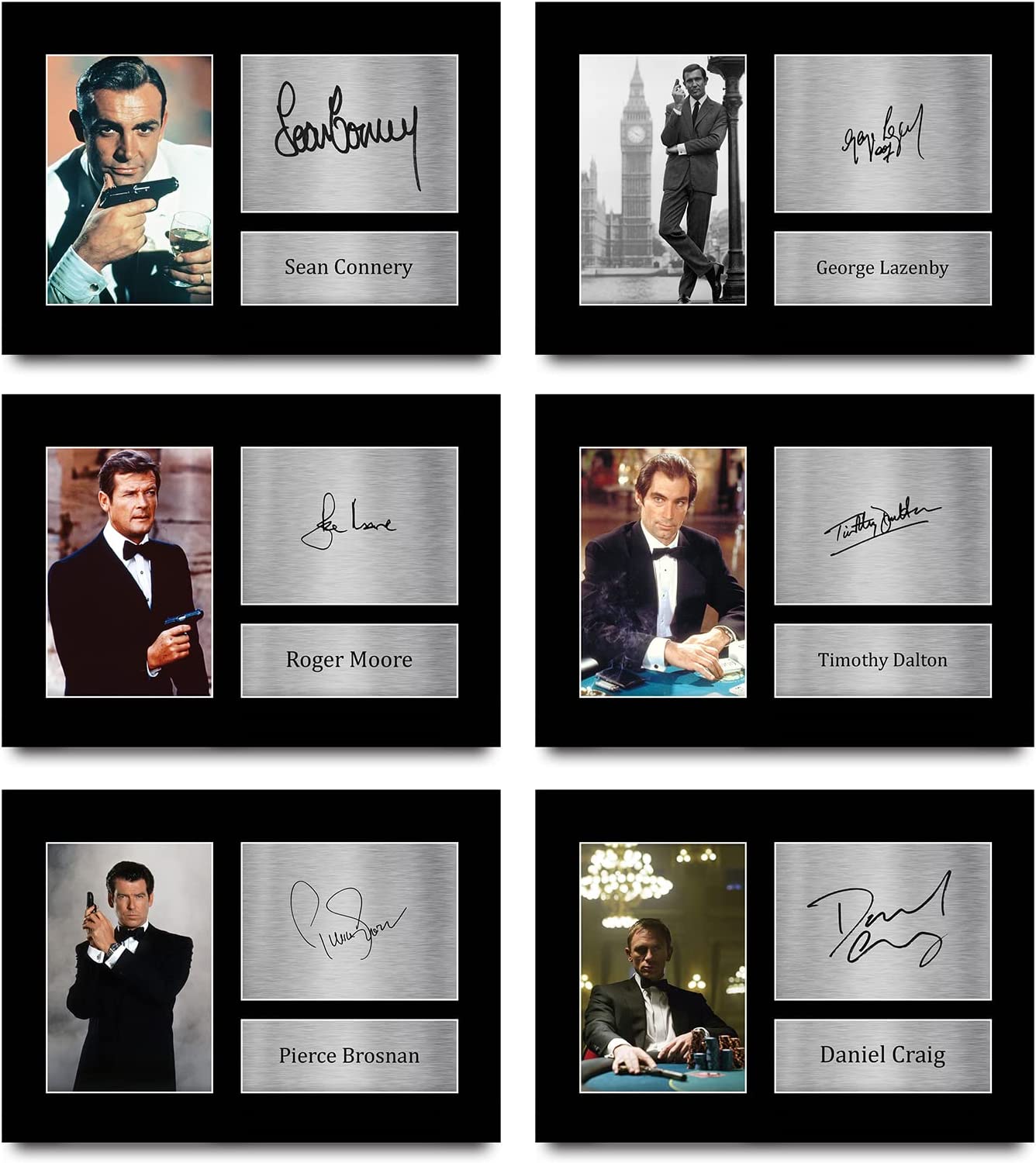James Bond Gift Collection Gift Printed Poster Collection Framed Movie Fans - Picture 4 of 5