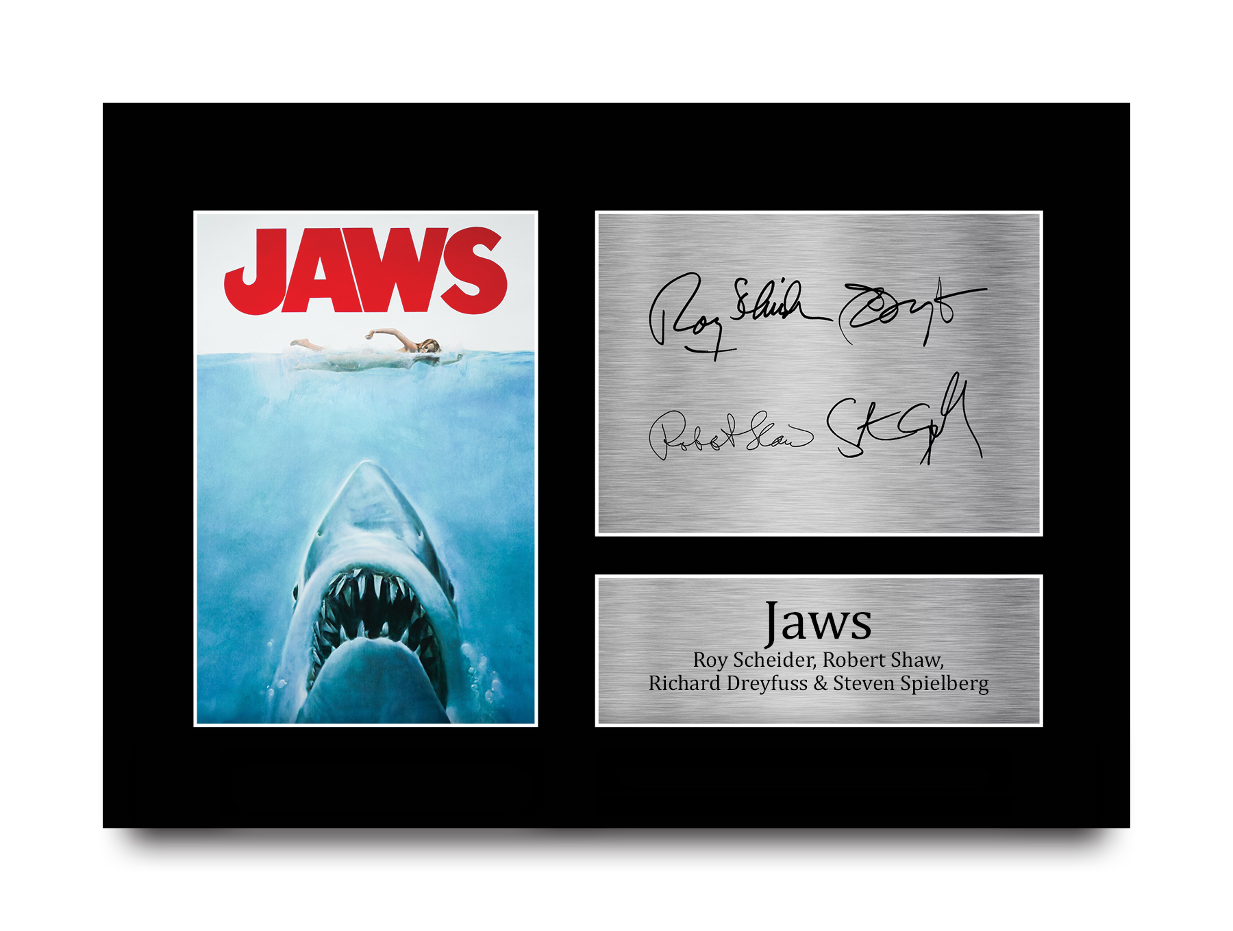 Jaws Ideal Gift Printed Framed Autograph Picture to Movie Memorabilia Fans - Picture 2 of 80