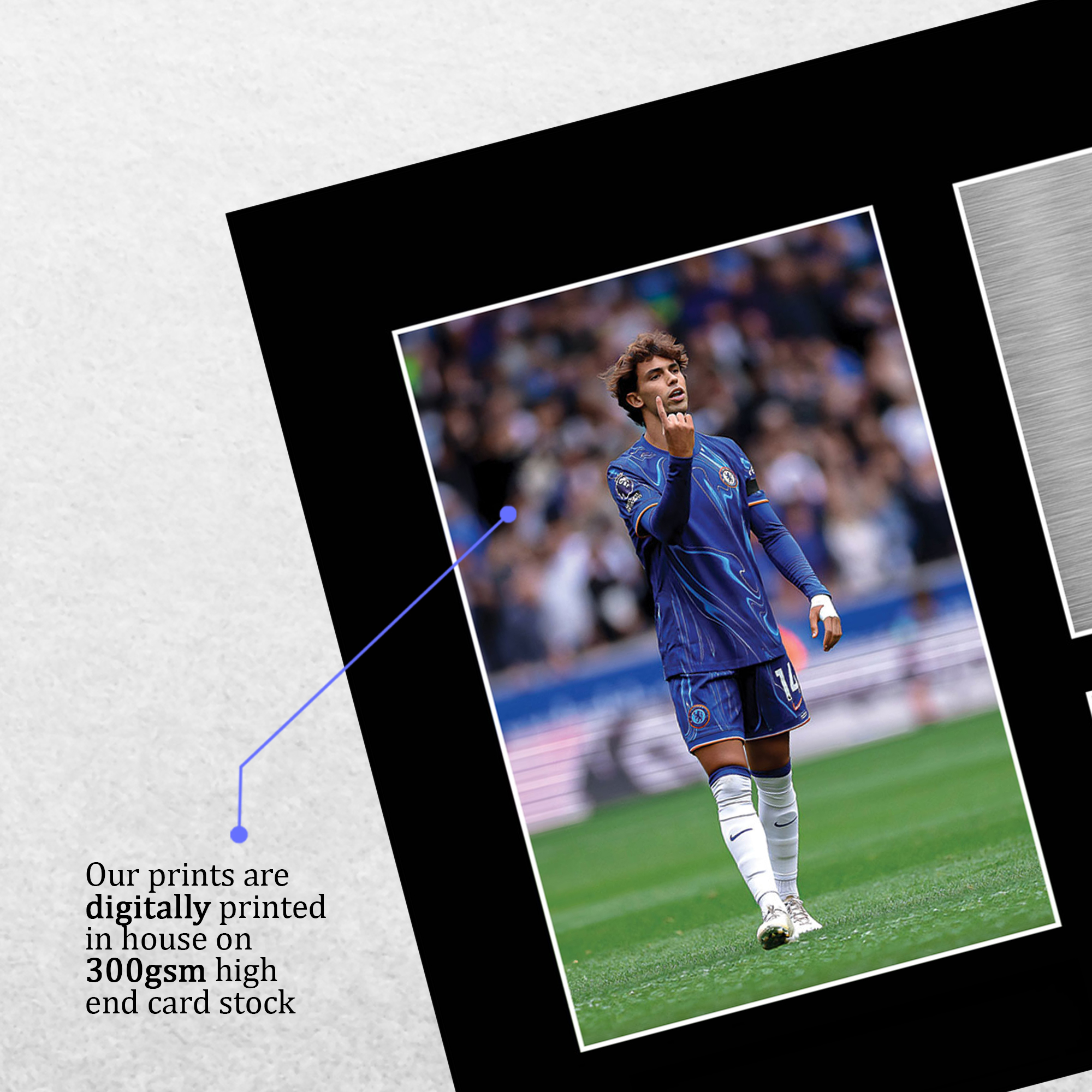 Imagen autógrafa impresa idea de regalo enmarcada Joao Felix Chelsea para fanático del fútbol - Imagen 13 de 17