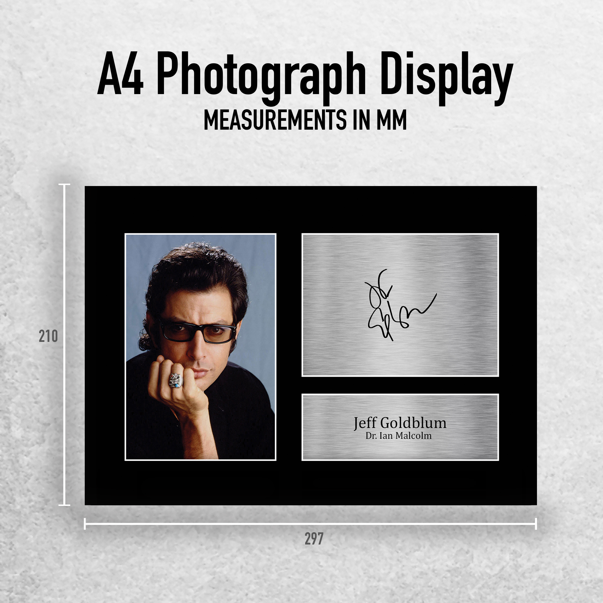 Jeff Goldblum Jurassic Park Gift Framed Autograph Picture Print to Movie Fans - Picture 3 of 24