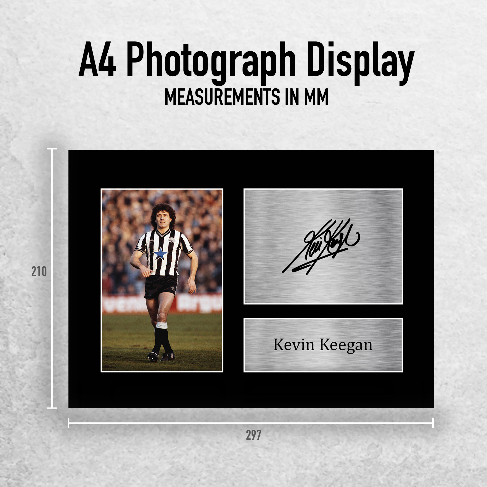 Photo Autographe Signée Kevin Keegan – Newcastle United – A4 Avec Cadre Et Certificat (Royaume-Uni)