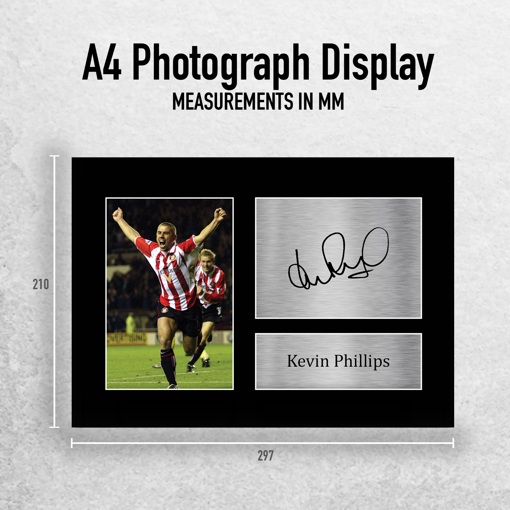 Kevin Phillips Sunderland Framed Printed Autograph Picture for Football Fans - Picture 11 of 28