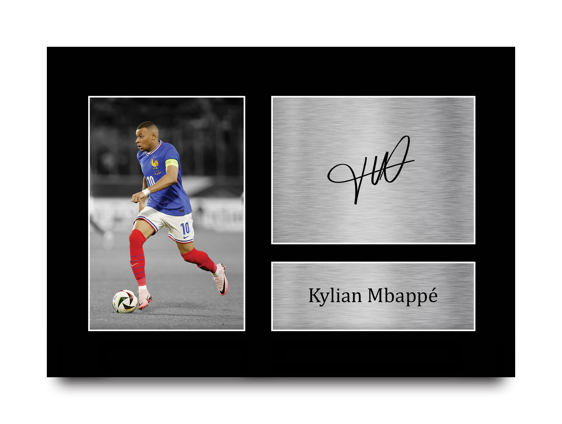 Kylian Mbappe Signed Framed Printed Autograph Memorabilia