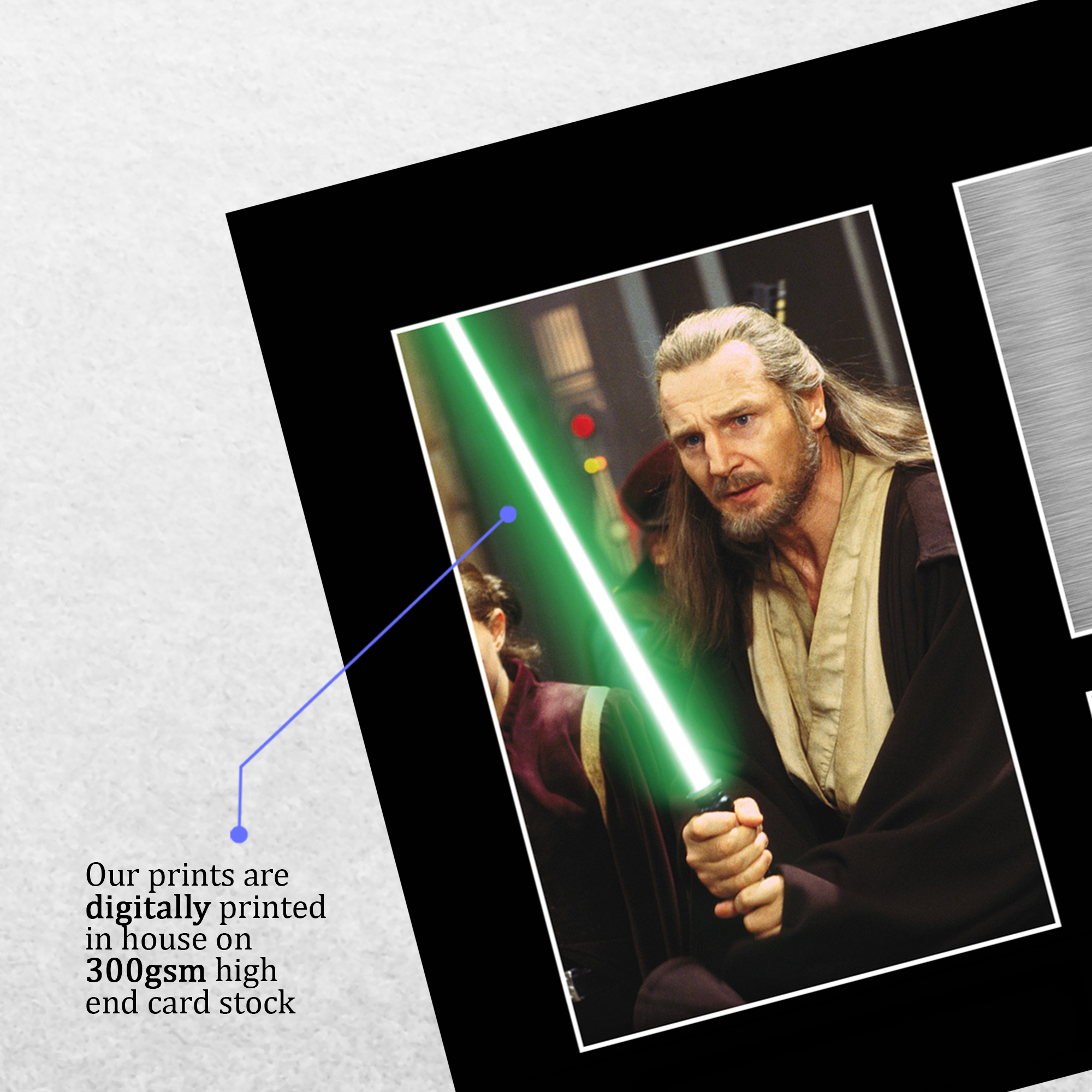 Liam Neeson Star Wars Gift Idea Framed Autograph Picture Print to Movie Fans - Picture 20 of 24