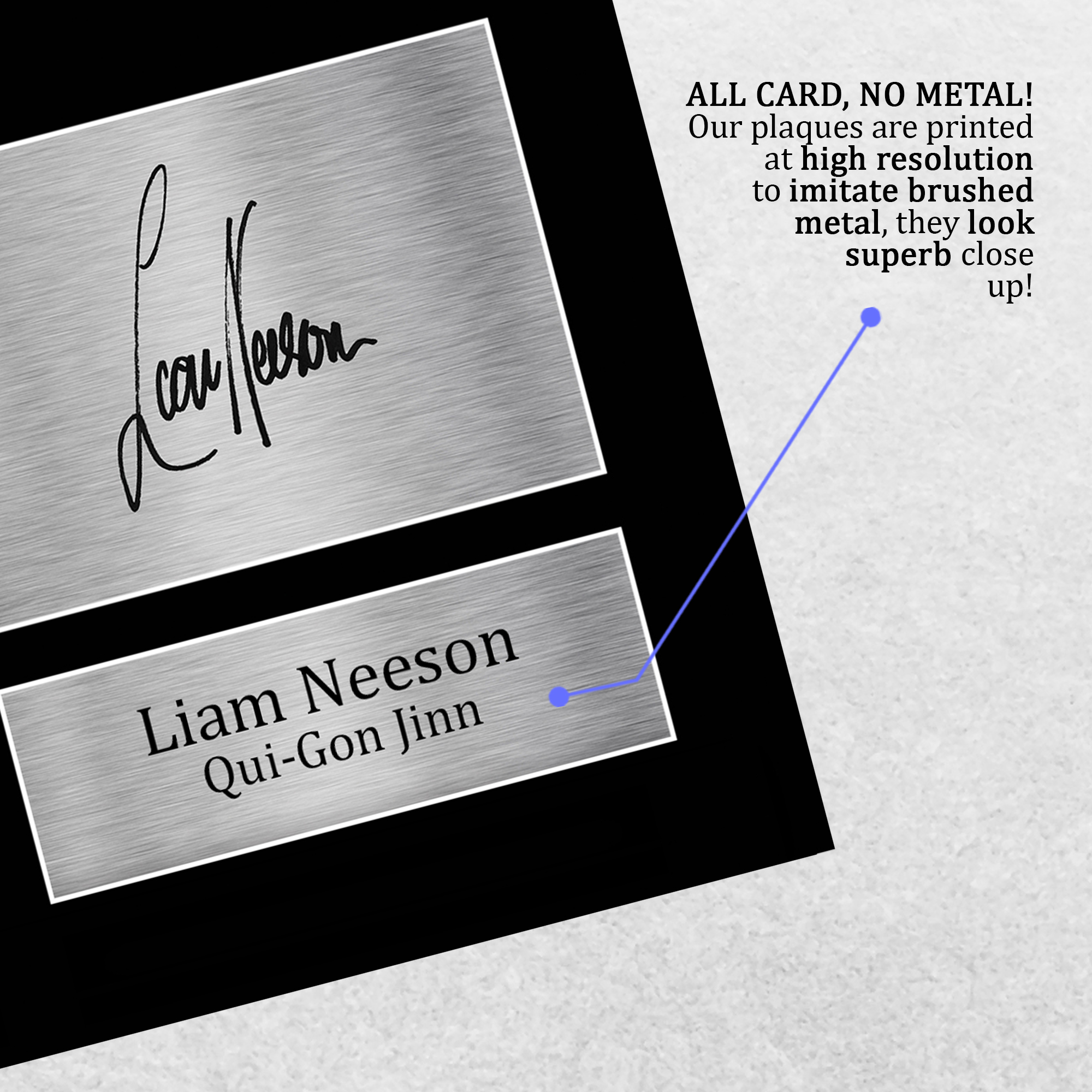 Liam Neeson Star Wars Gift Idea Framed Autograph Picture Print to Movie Fans - Picture 21 of 24