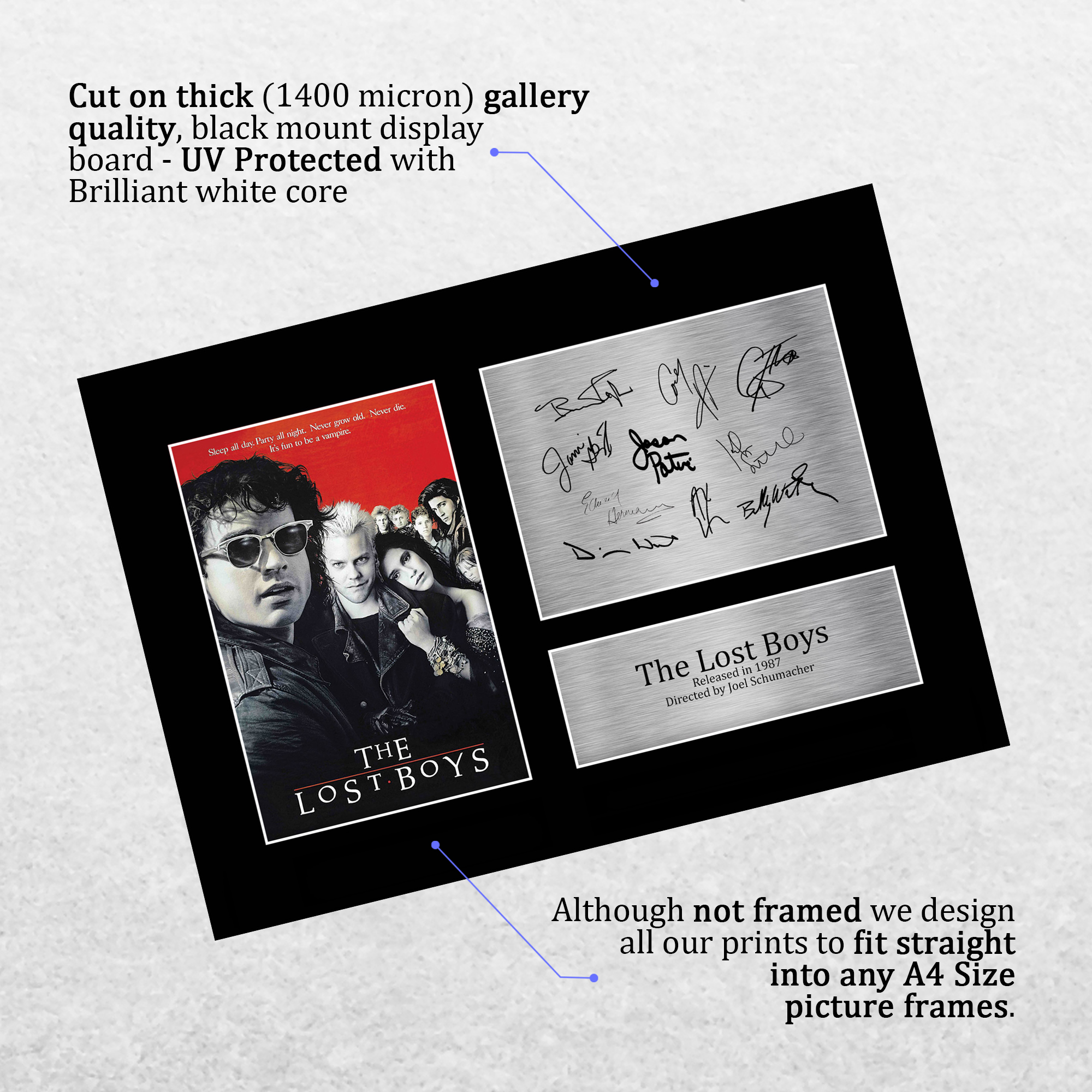 Lost Boys Ideal Gift Printed Framed Autograph Picture to Movie Memorabilia Fans - Picture 40 of 45