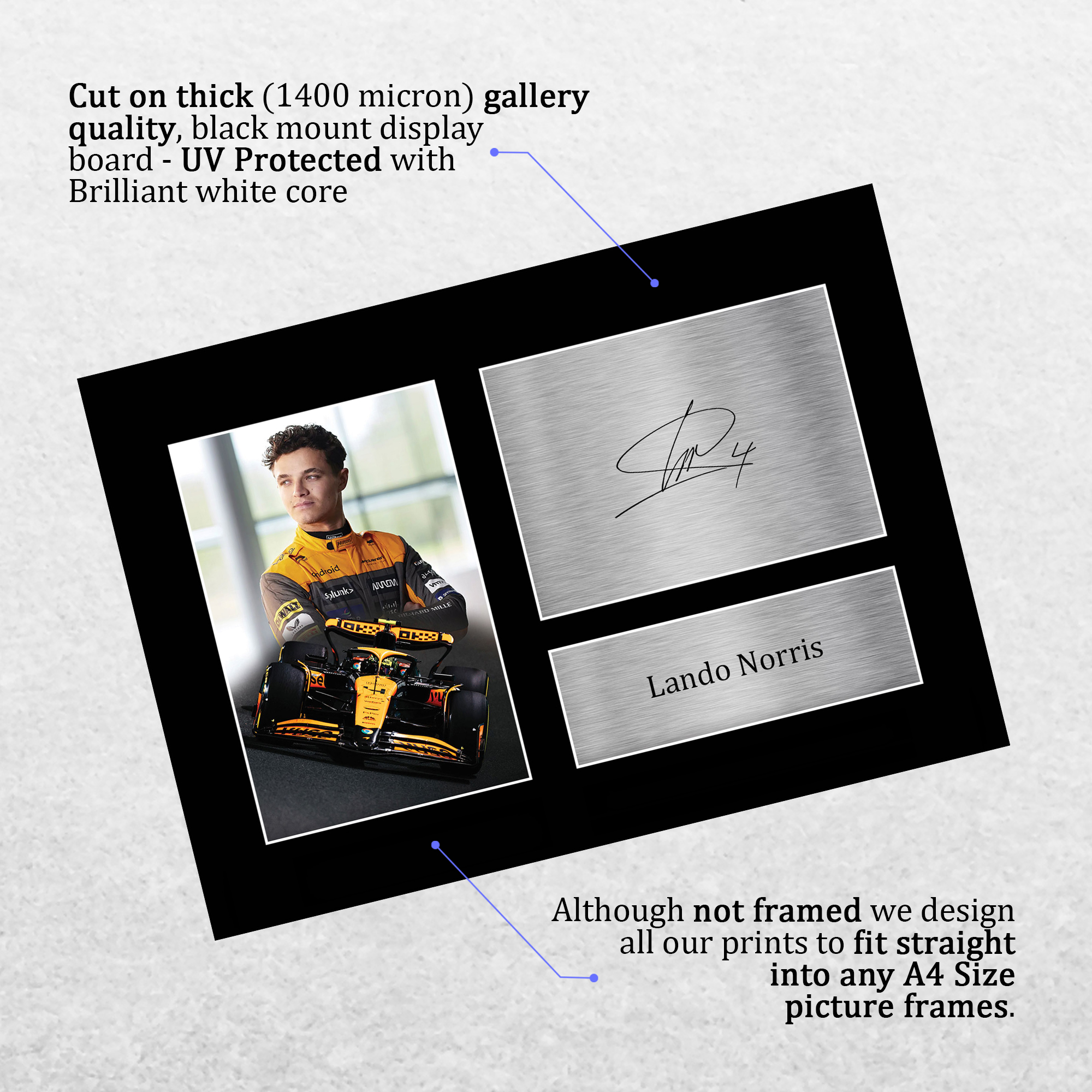 Lando Norris McLaren Cool Gift Idea Framed Photo Prints for Fans of F1 Formula 1 - Picture 11 of 31