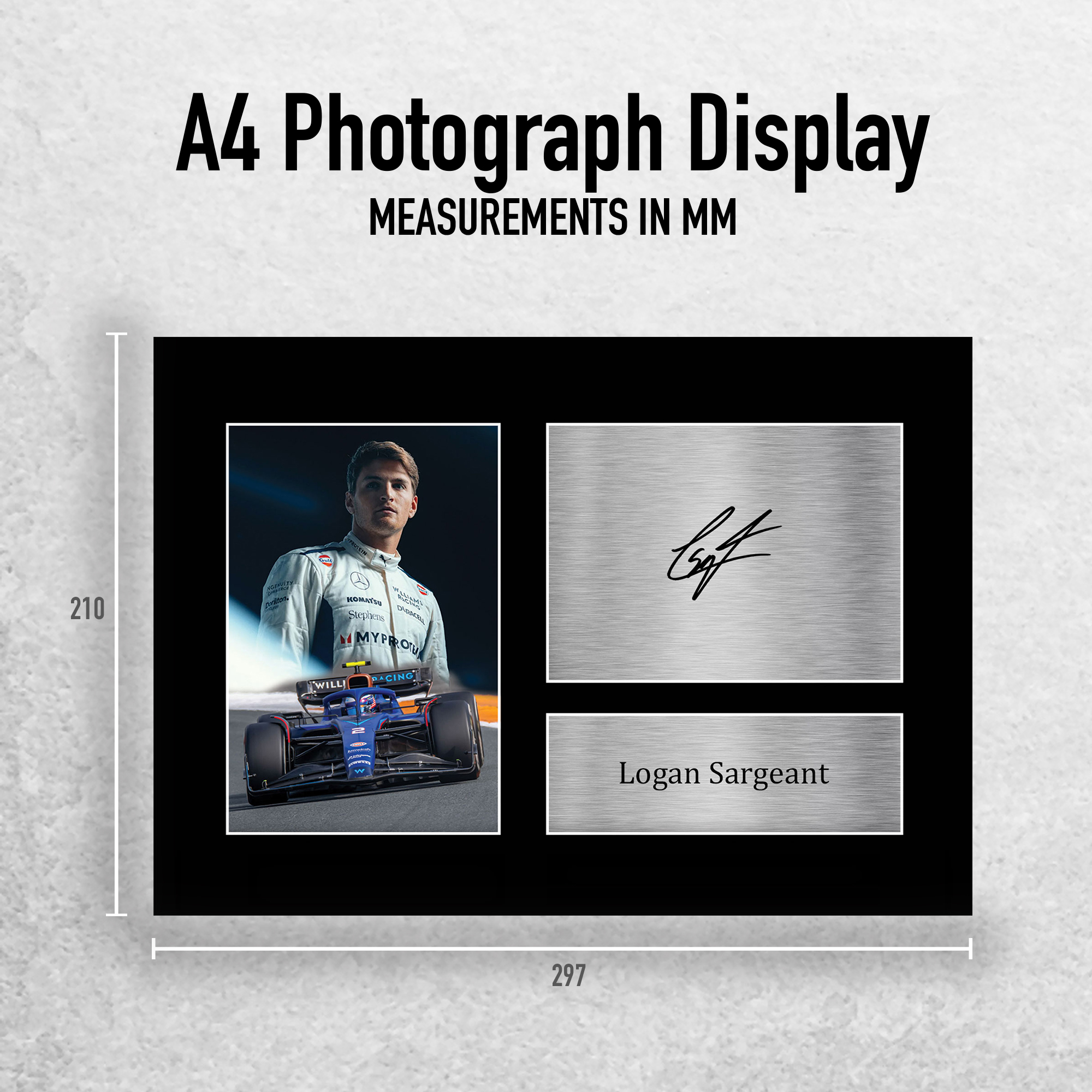 Logan Sargeant Williams Gift Idea Framed Photo Prints for Fans of F1 Formula 1 - Picture 11 of 17