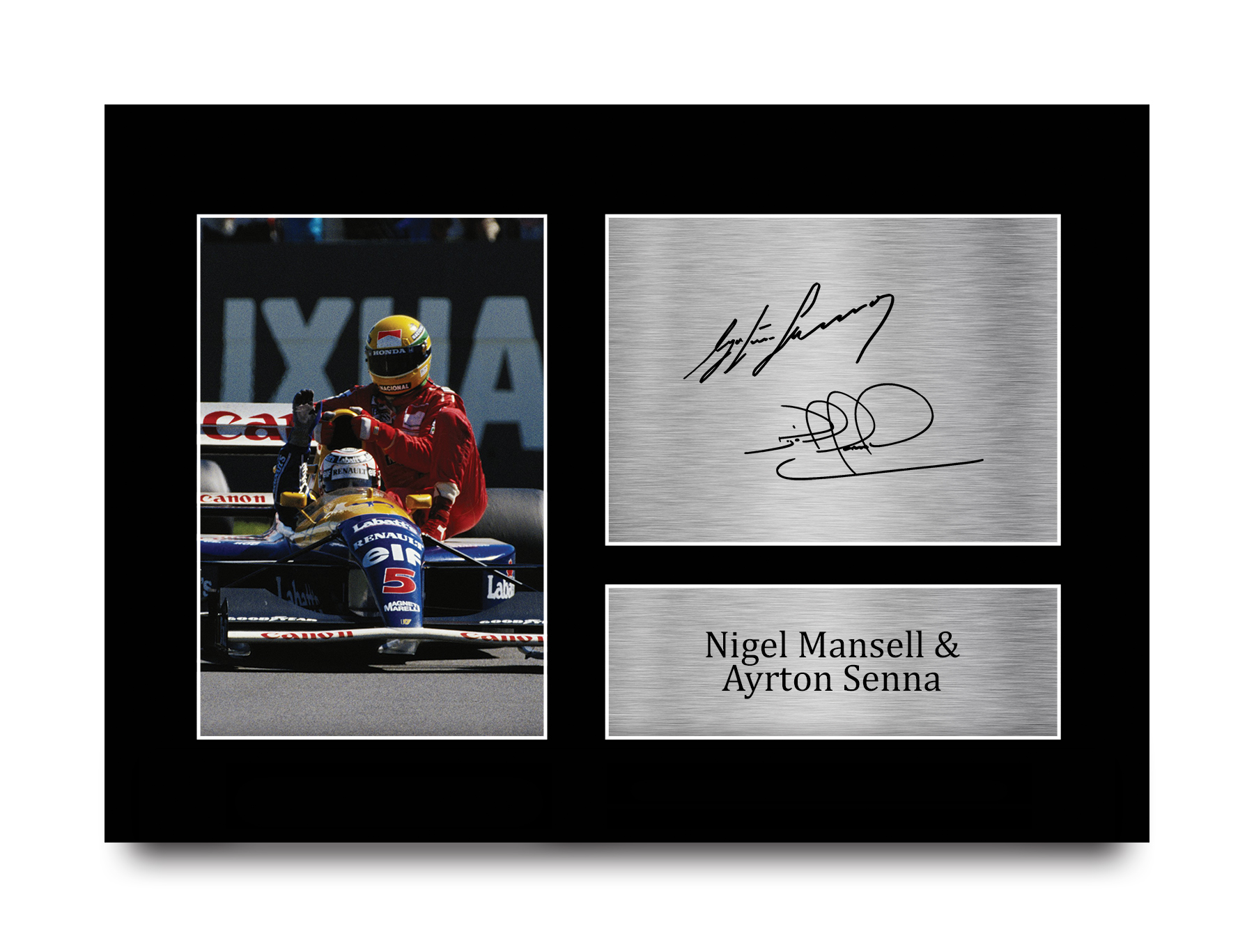 Nigel Mansell & Ayrton Senna Formula 1 Gift Signed A4 Photo Prints to Fans of F1 - Picture 10 of 24