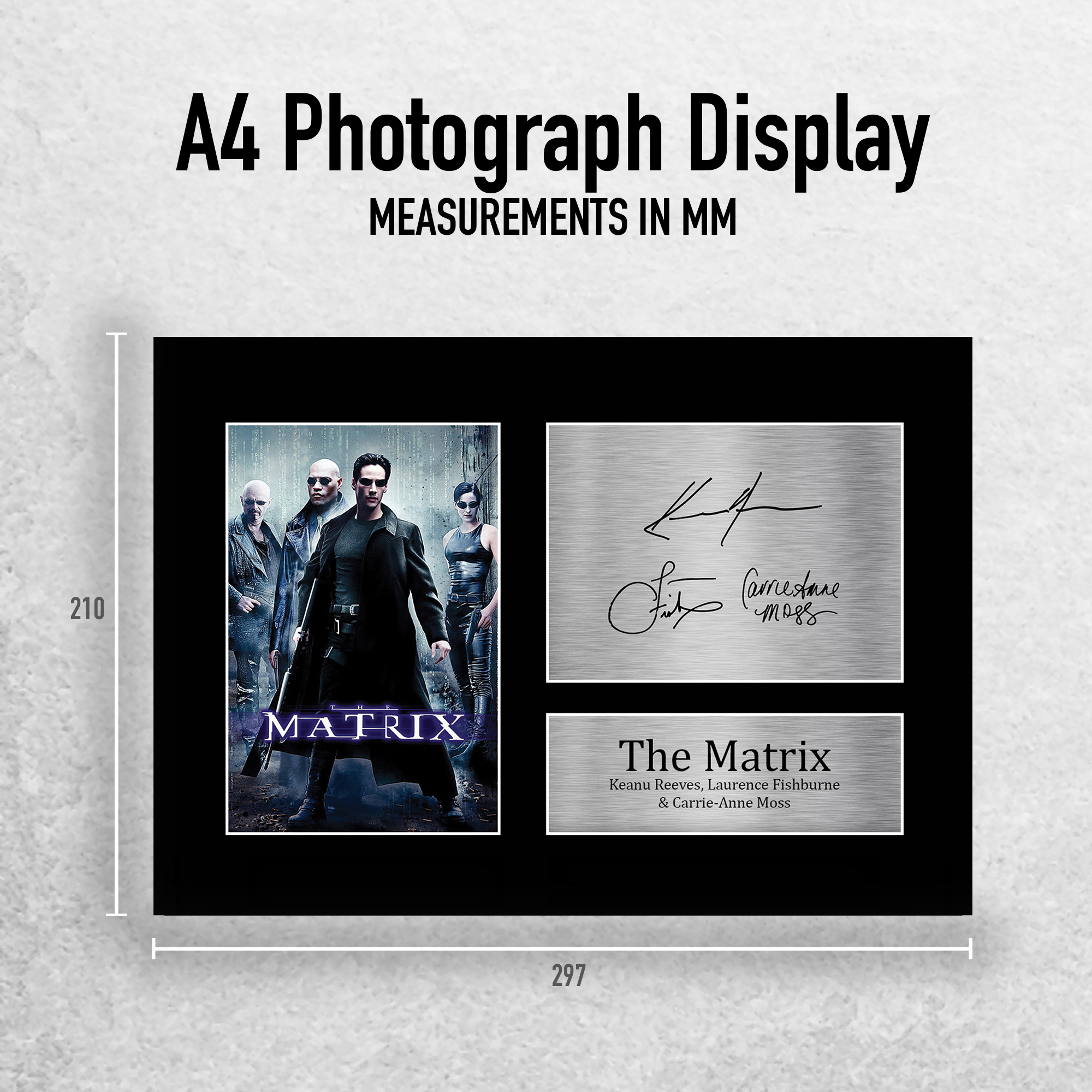 The Matrix Ideal Gift Printed Framed Autograph Picture to Movie Memorabilia Fans - Produktbild 1