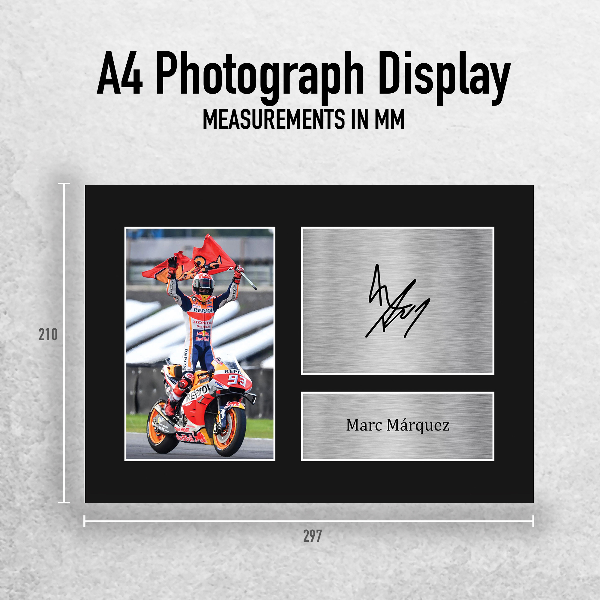 マルケス様ご依頼分 Marc Marquez Signed Honda MOTO GP Gift Printed Picture to MotoGP
