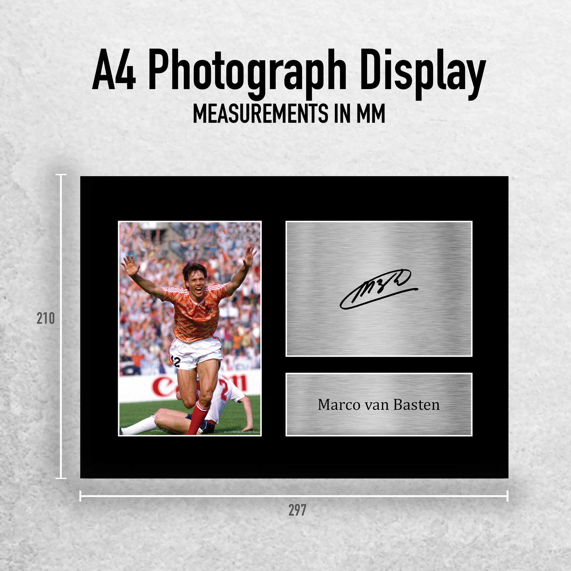 Marco van Basten Signed AC Milan Pre Printed Autograph Photo
