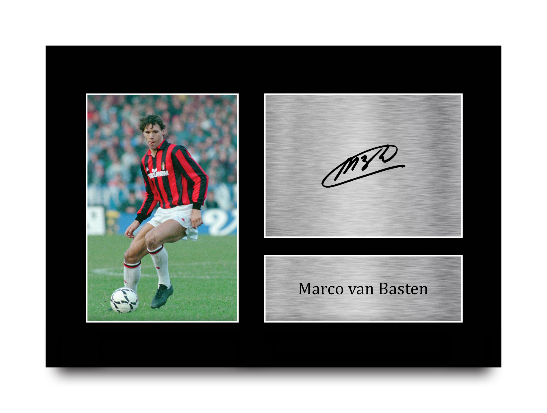 Marco van Basten Signed AC Milan Pre Printed Autograph Photo