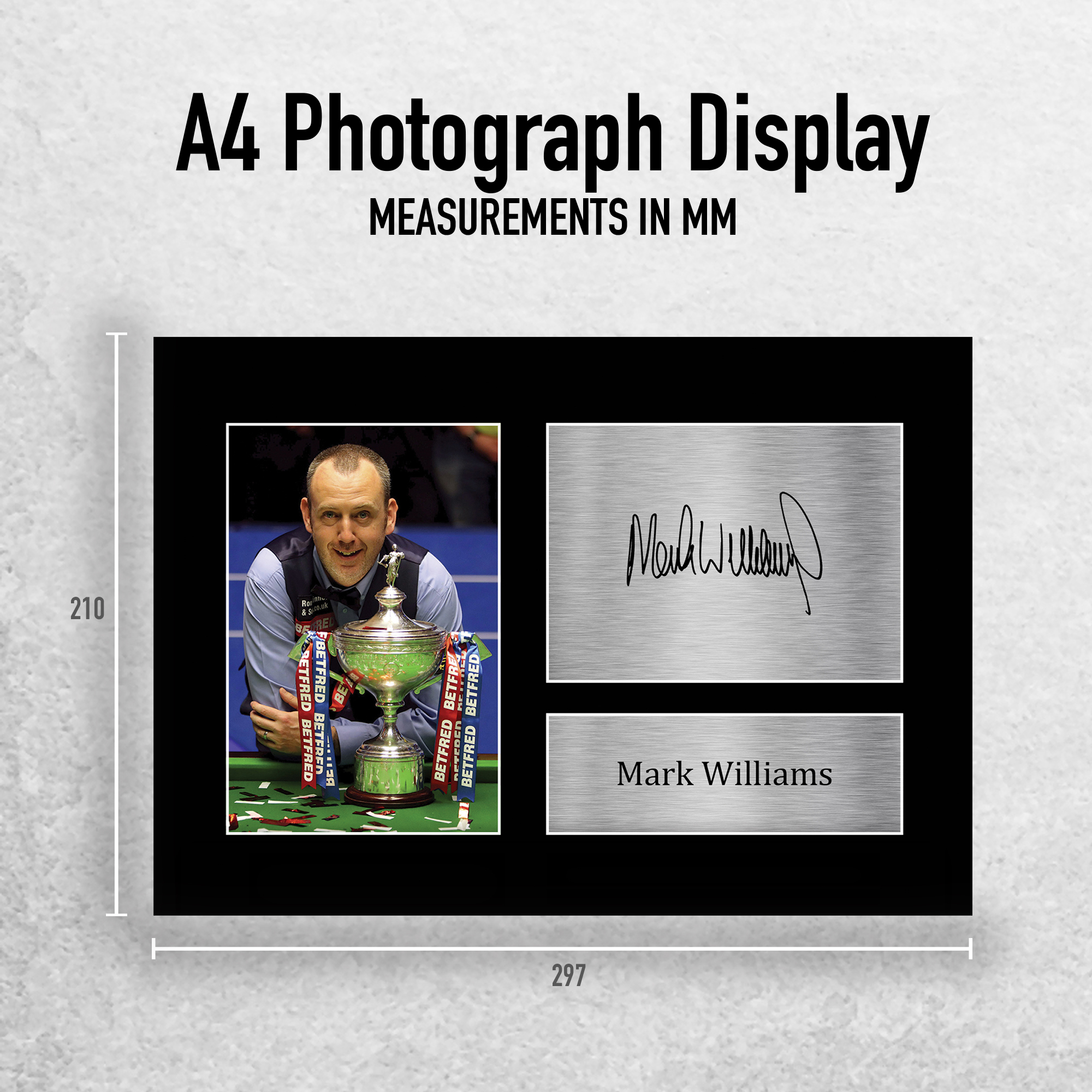 Mark Williams A4 Snooker Gift Idea Printed Signed Photo Design for WST Fans - Bild 11 von 17