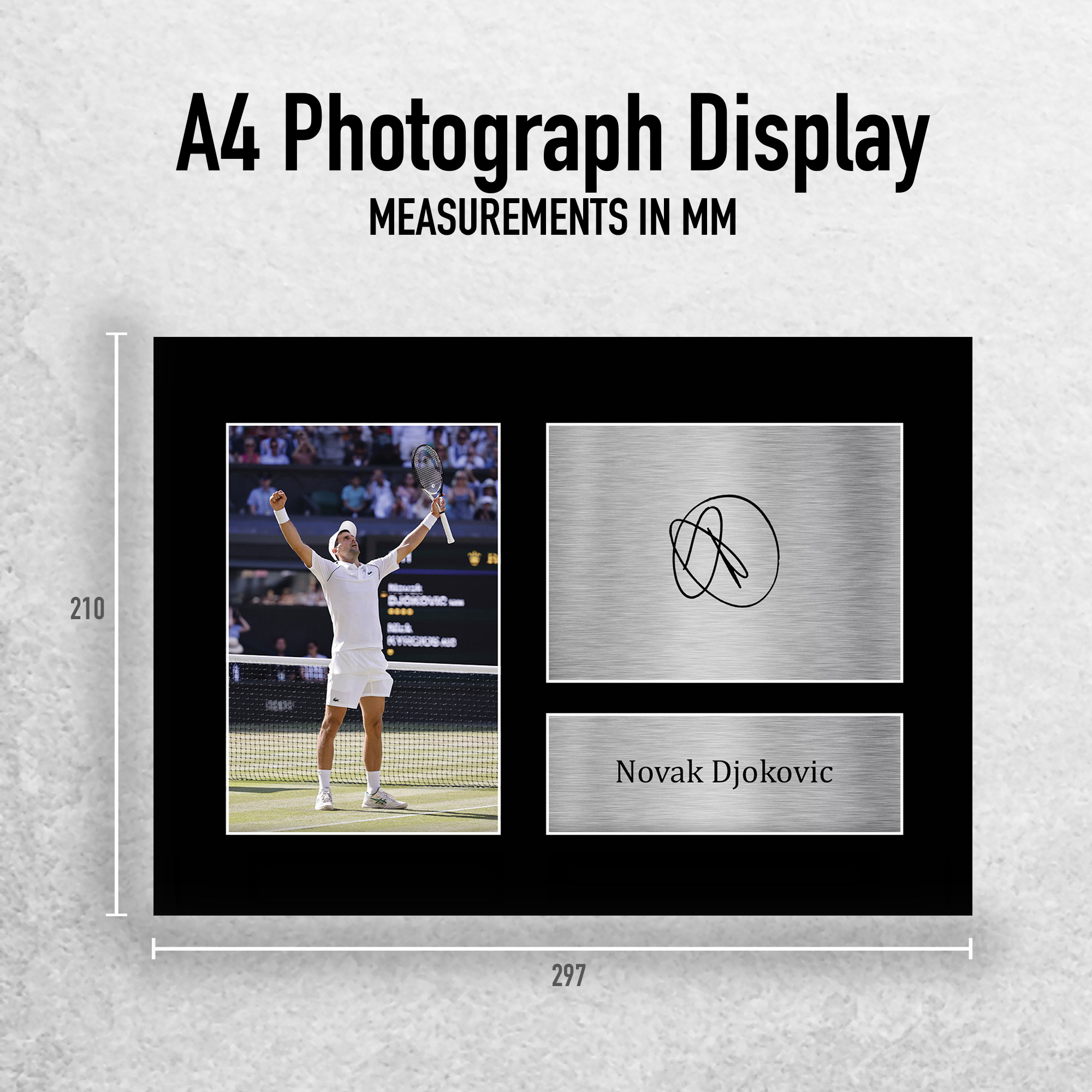 Novak Djokovic Top Geschenkidee gerahmte Autogramm Fotoabzüge an Tennisfans - Bild 11 von 17