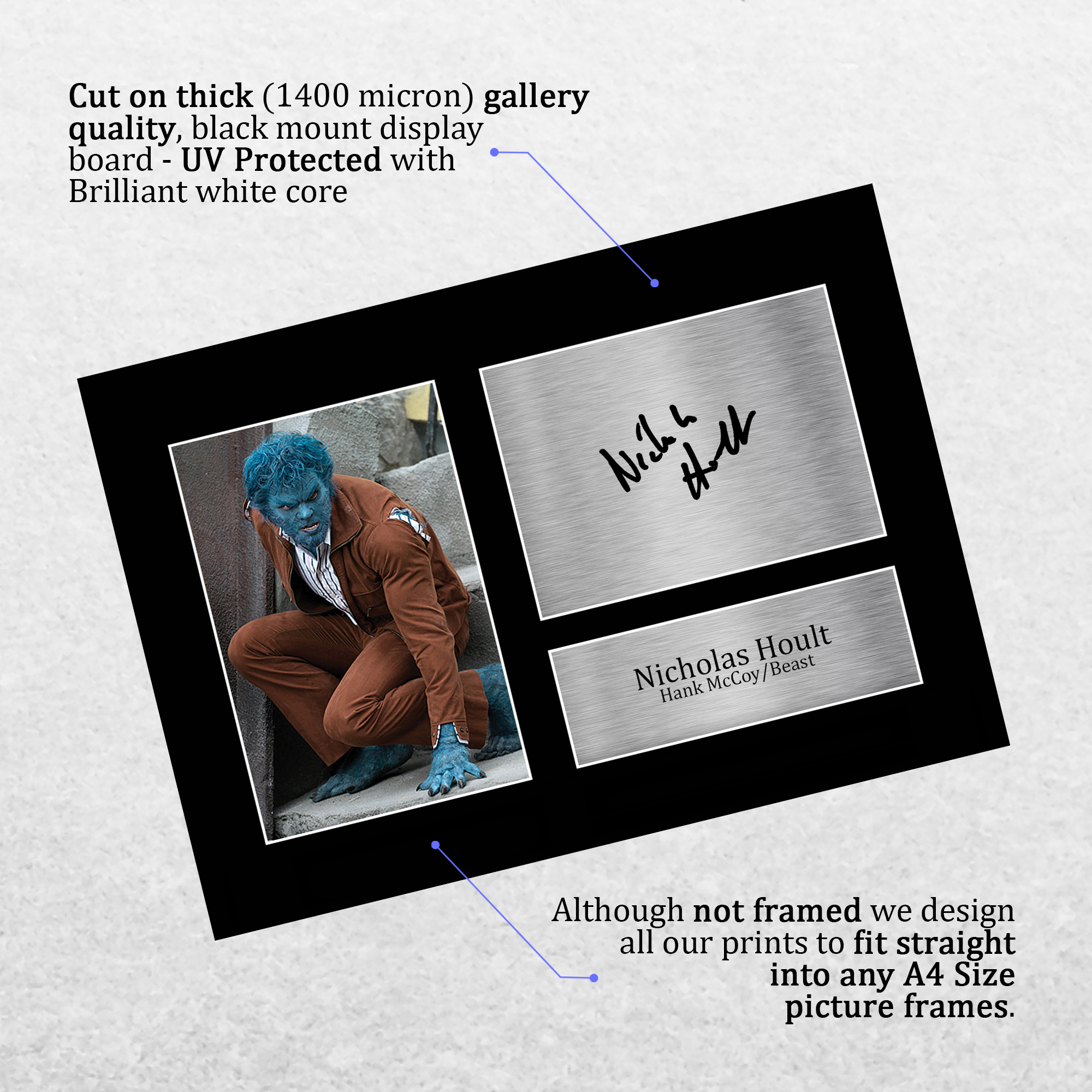 Nicholas Hoult XMen Hank McCoy / Beast Gifts Signed Photo Print for