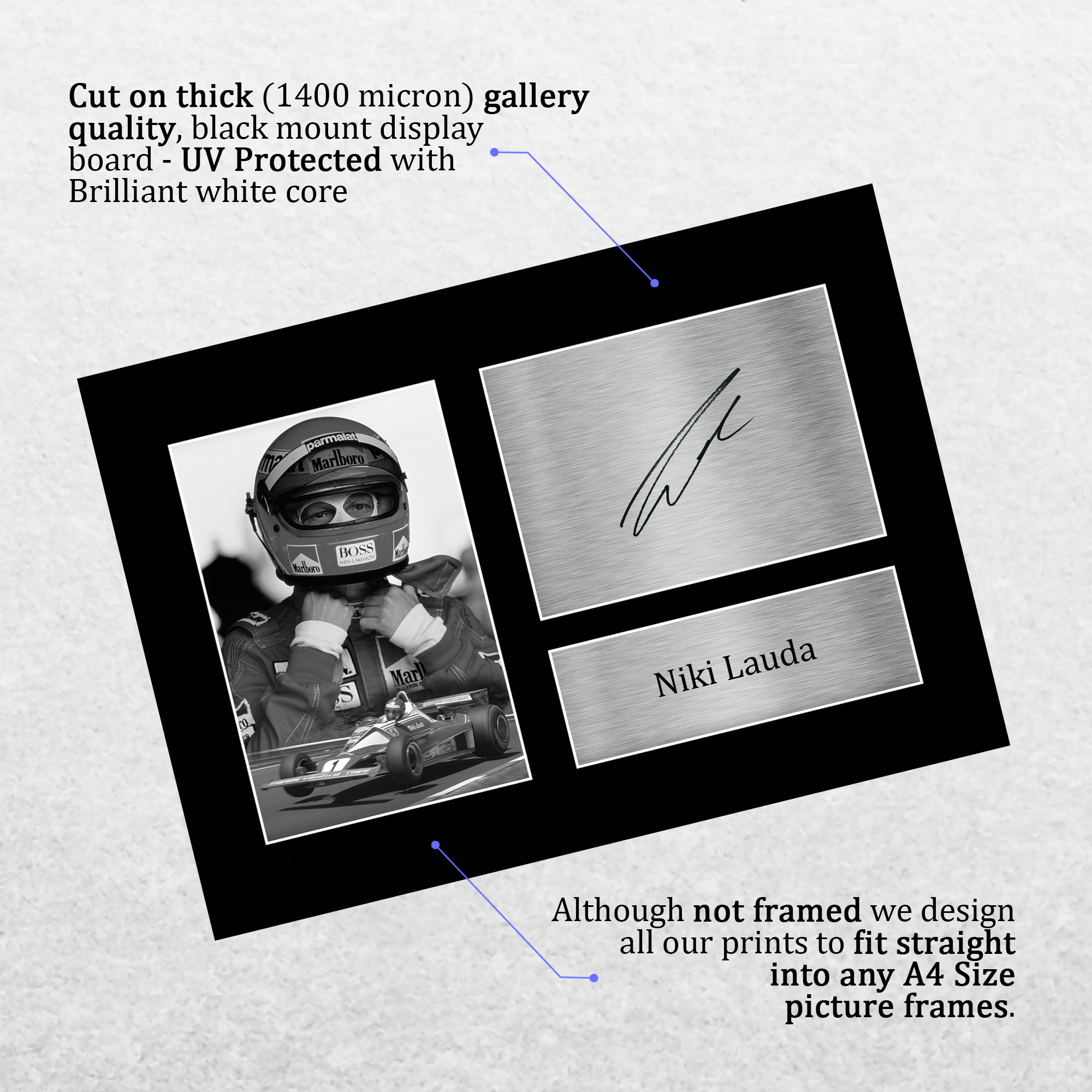 Niki Lauda Formula 1 fantastica idea regalo stampe fotografiche firmate per appassionati di F1 Formula 1 - Foto 12 di 17