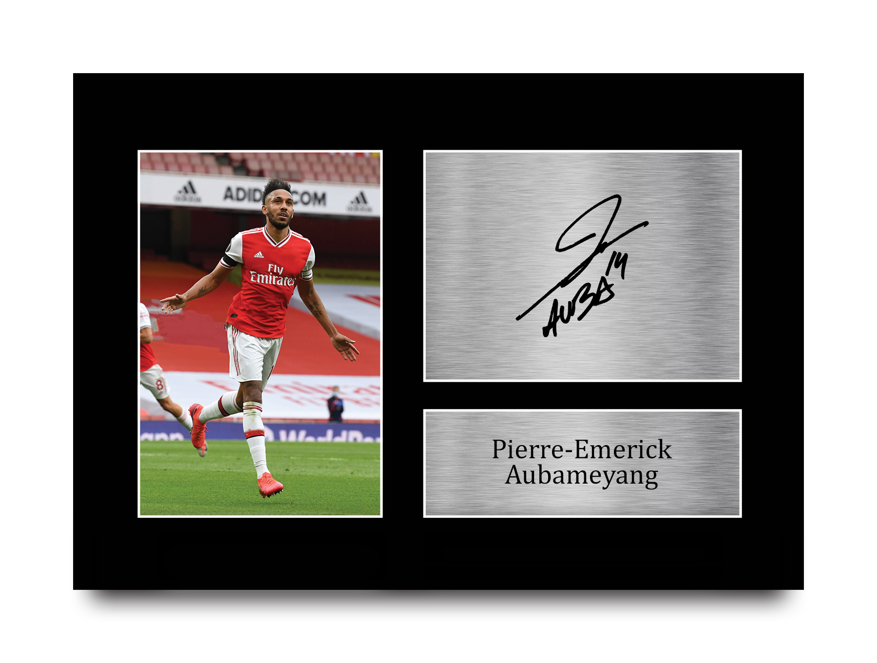 PANINI IMM AUBAMEYANG オーバメヤン 直筆サイン 世界58枚 Pierre-Emerick Aubameyang Signed A4 Framed Printed Autograph
