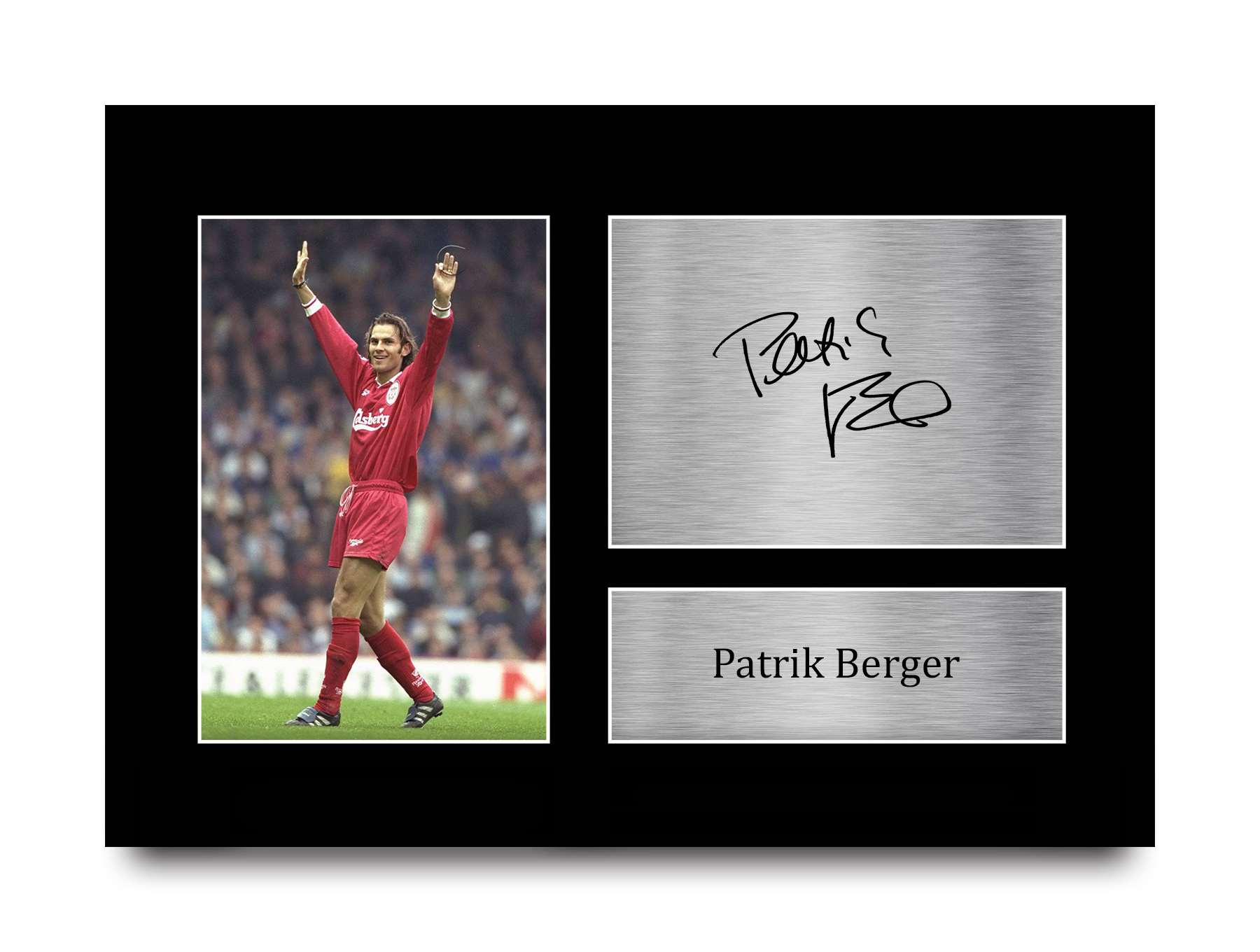 Patrik Berger Liverpool Geschenkideen gedrucktes Autogrammbild für Fußballfans - Bild 10 von 17