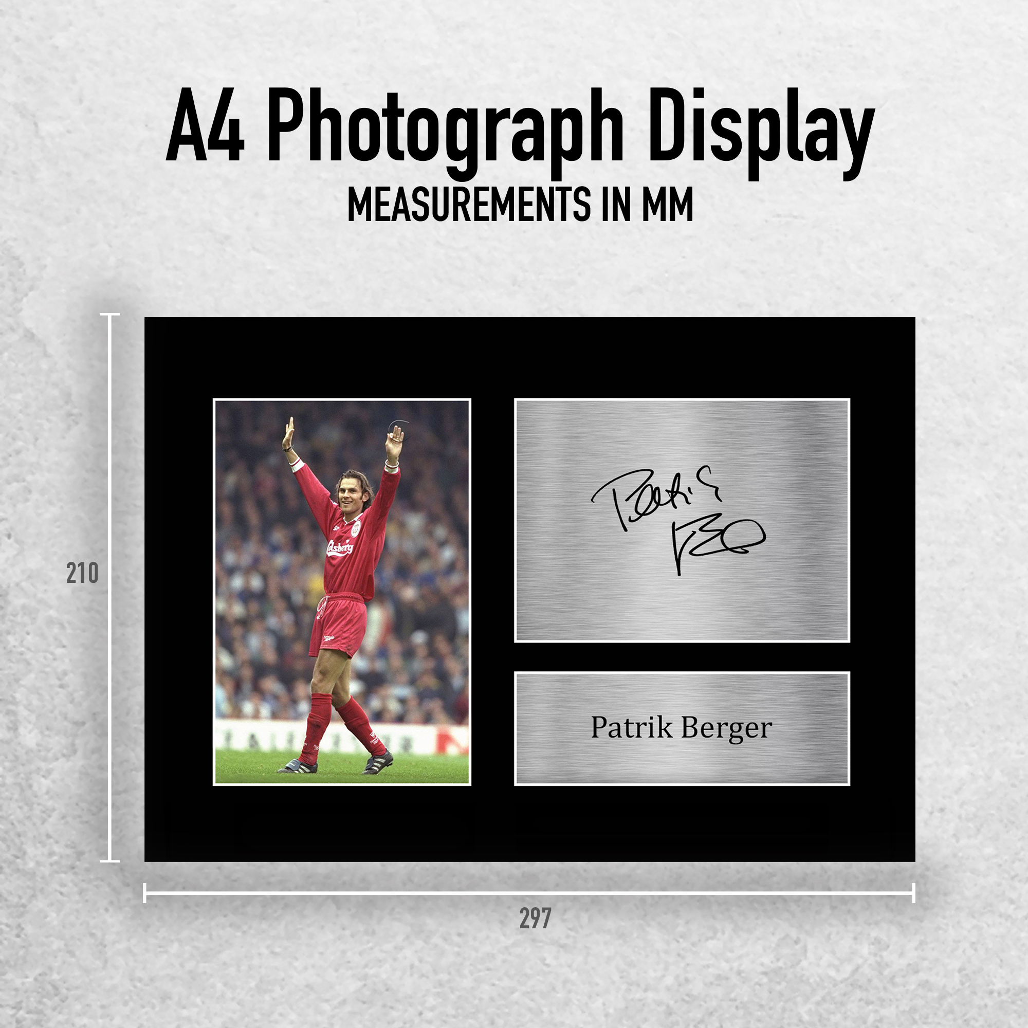 Patrik Berger Liverpool Geschenkideen gedrucktes Autogrammbild für Fußballfans - Bild 11 von 17