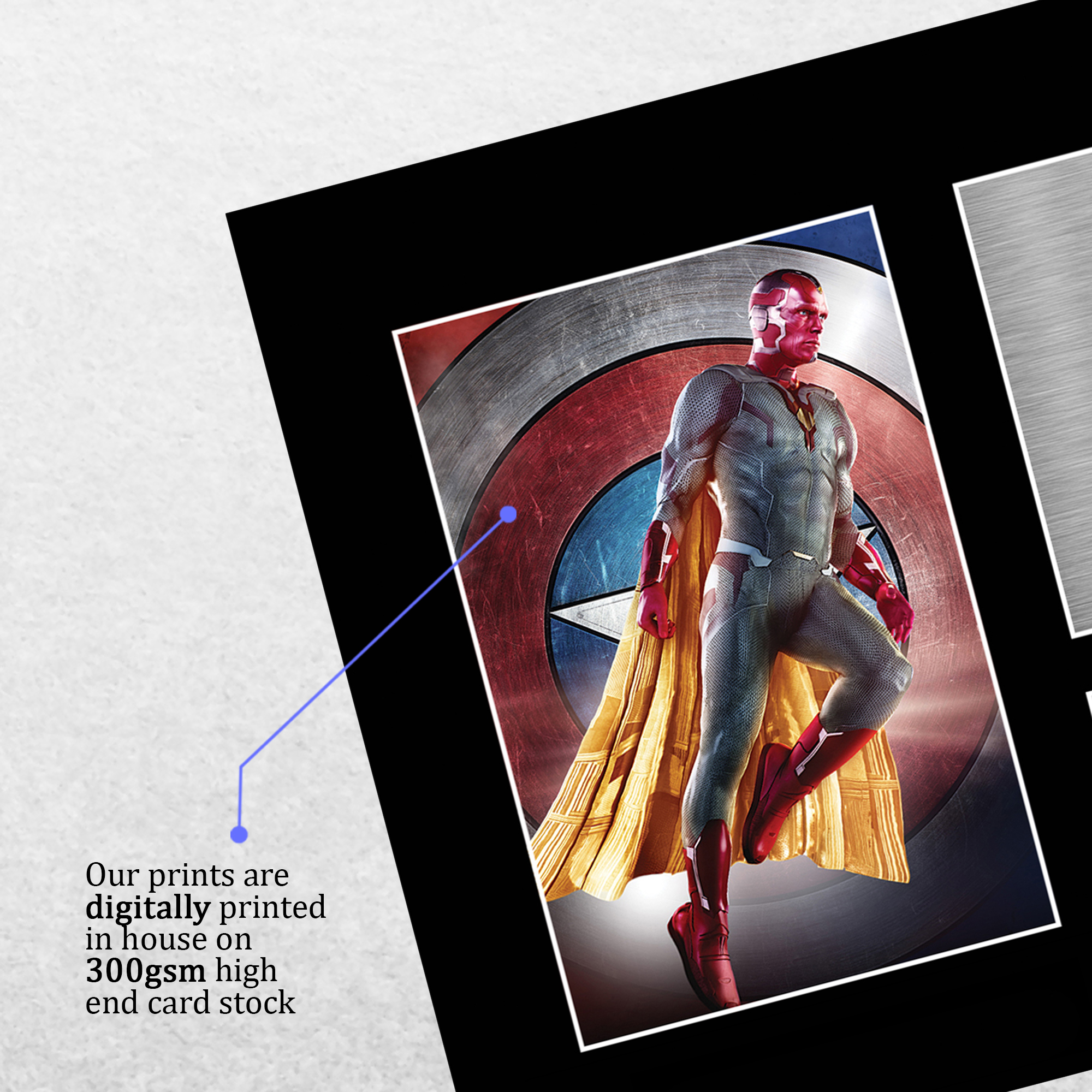 HWC Trading Paul Bettany Vision Autogramm Foto - A4 MCU Memorabilie Für Marvel Fans