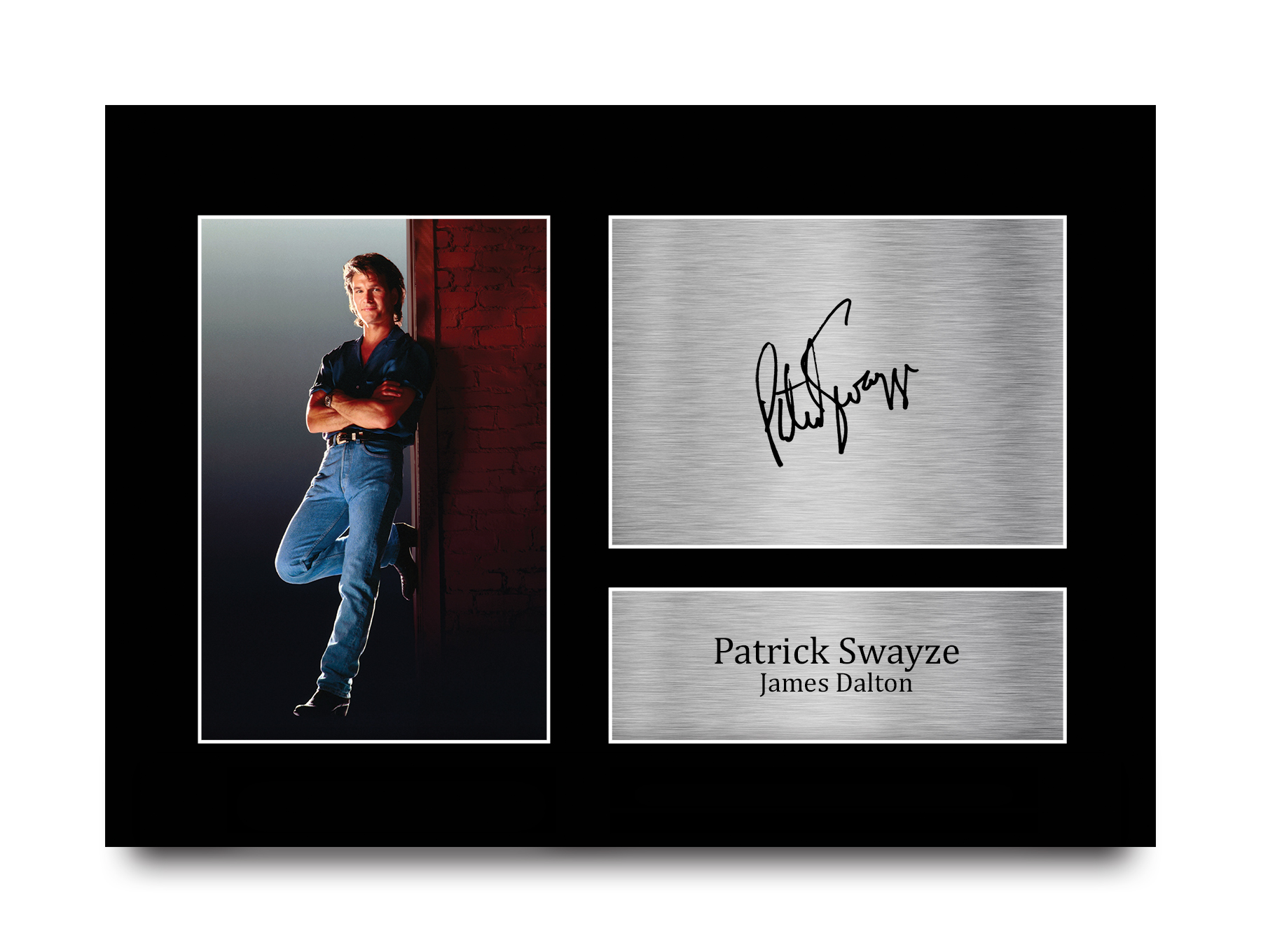 HWC Trading A4 Patrick Swayze Roadhouse James Dalton Gifts Printed Signed Autograph Picture for Movie Memorabilia Fans 