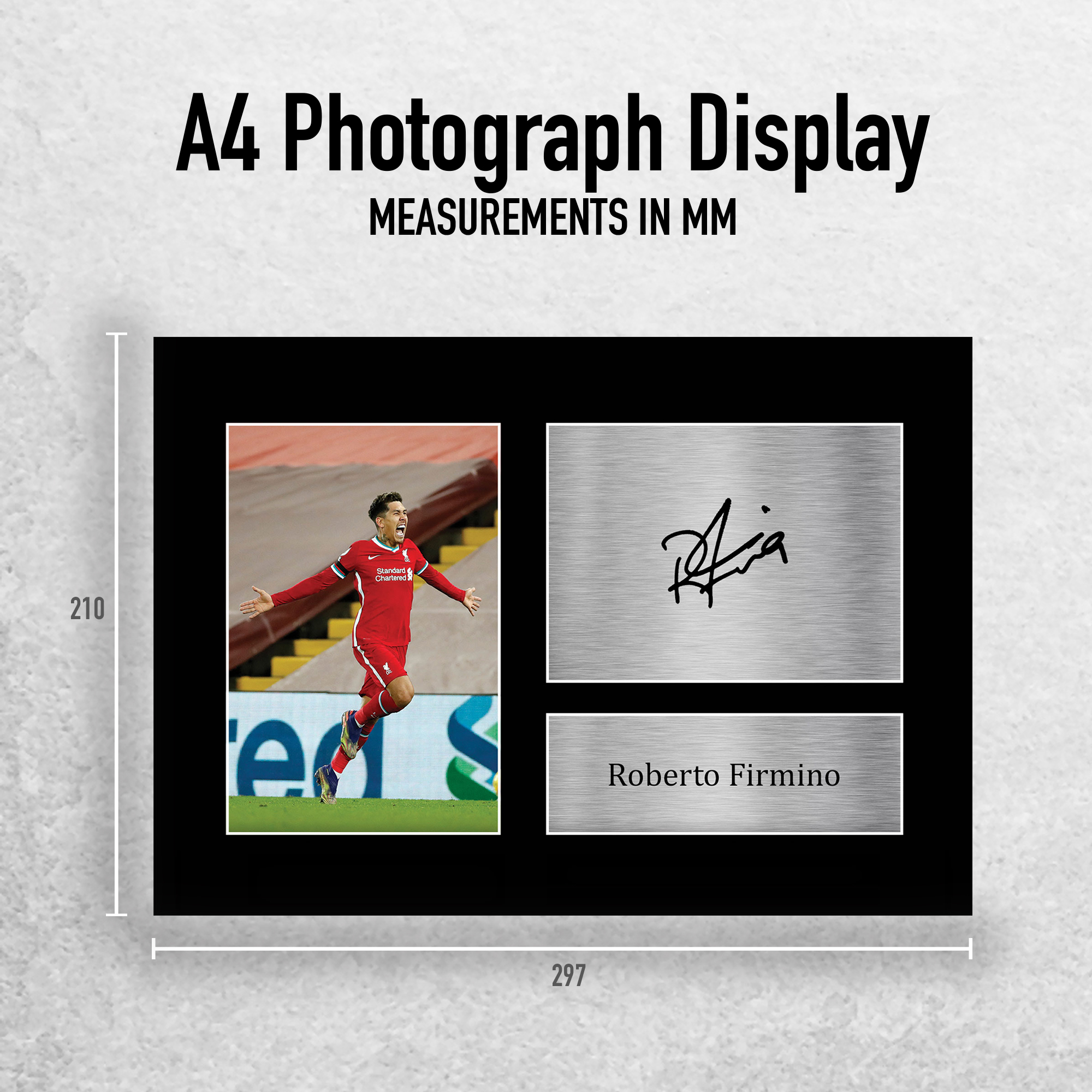 Autografo Roberto Firmino firmato A4 incorniciato stampato Liverpool stampa LFC regalo - Foto 3 di 24