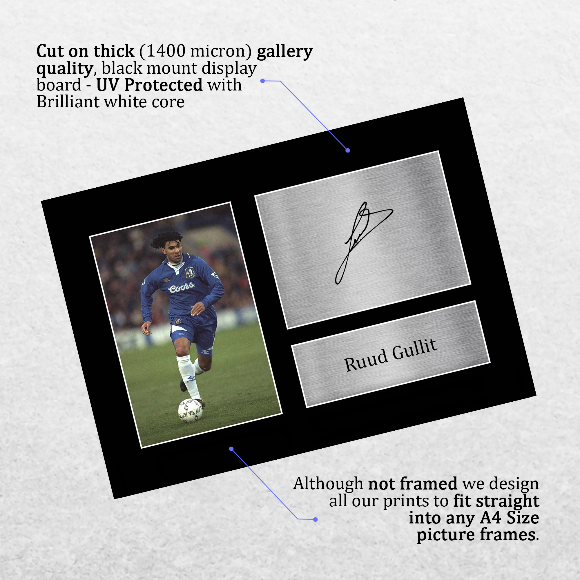 Ruud Gullit Gran Idea de Regalo Autógrafo Impreso Imagen A4 para Aficionados al Fútbol - Imagen 12 de 17