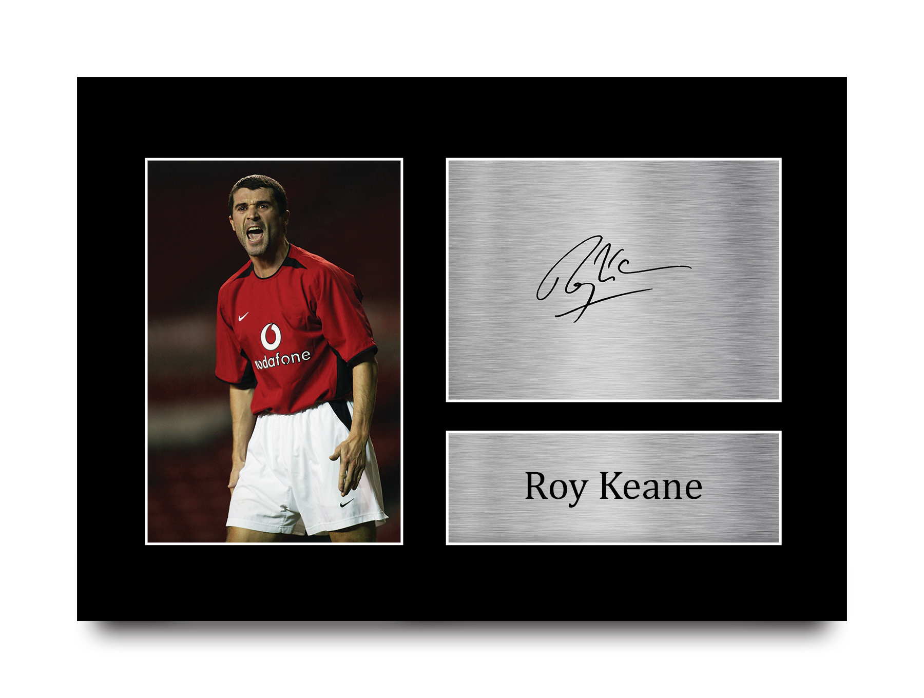 ROY KEANE MANCHSTER UNITED AUTOGRAPHED SIGNED & FRAMED PP POSTER PHOTO 