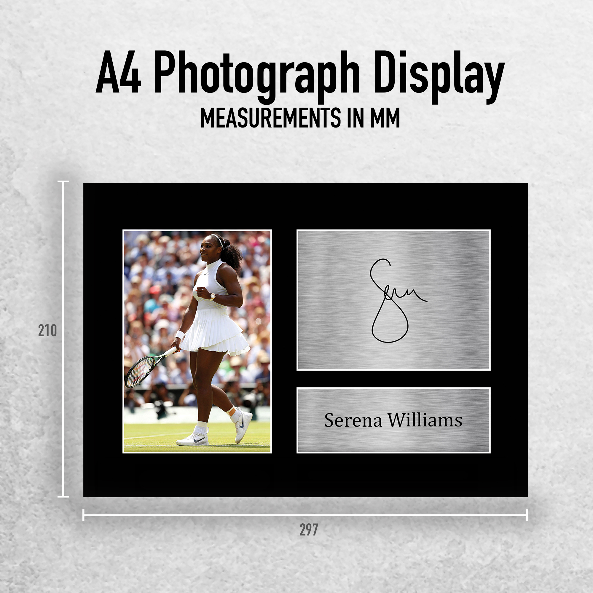 Serena Williams firmó un autógrafo preimpreso A4 Photo Gift para un fanático del tenis - Imagen 11 de 17