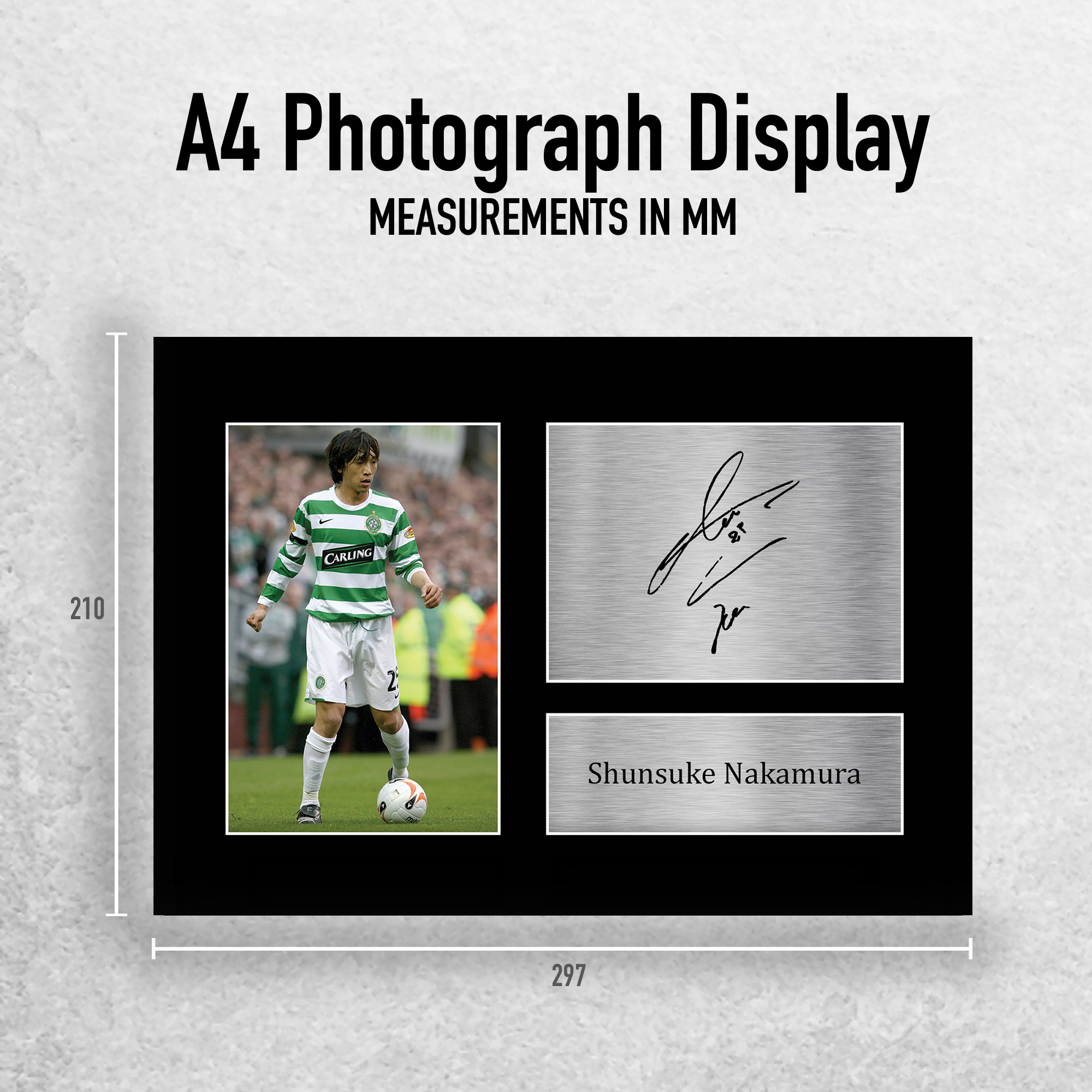 Shunsuke Nakamura Signed Printed Autograph A4 Photo Gift For