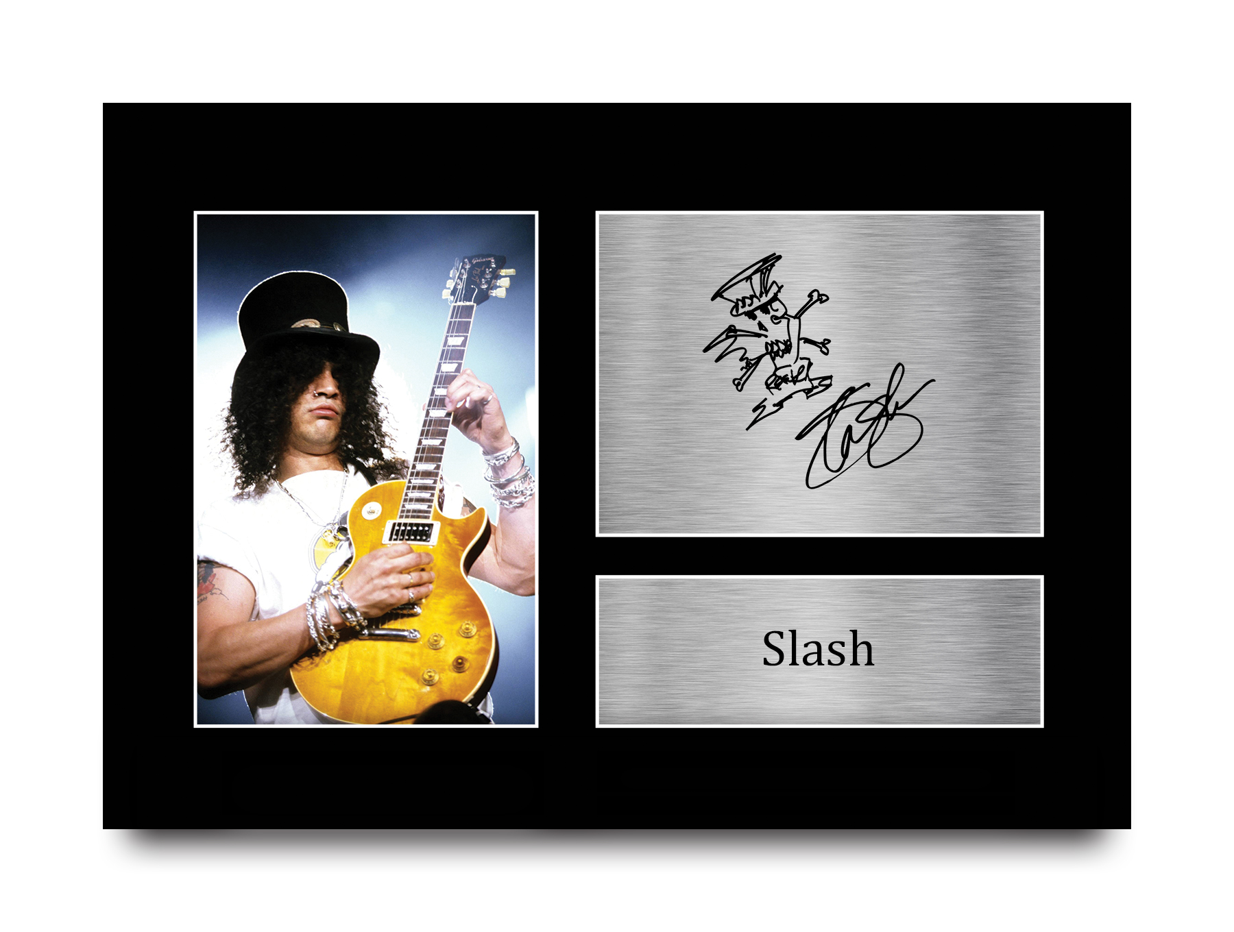 Slash Signed Pre-Printed Autographed A4 Photo Display Gift For