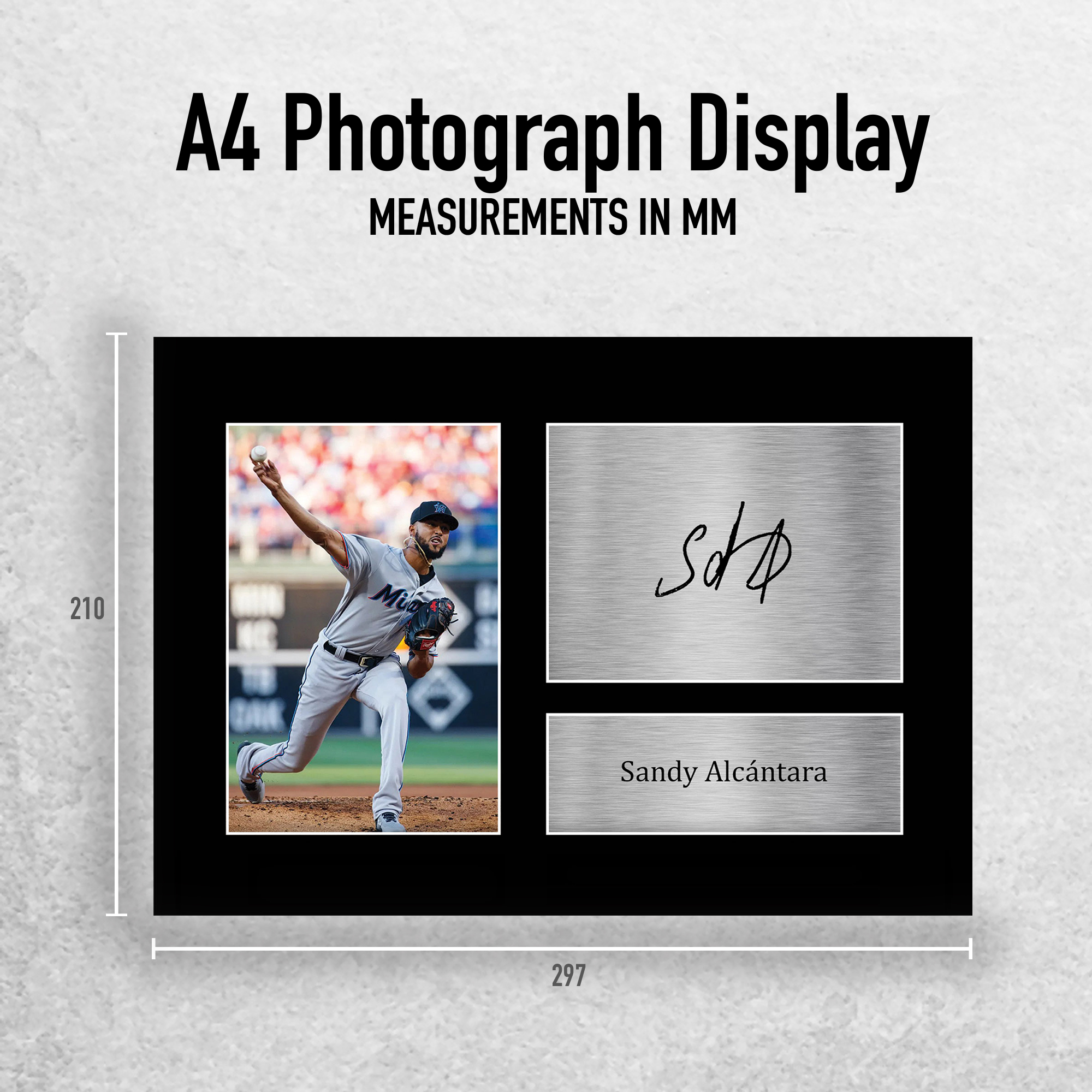 Sandy Alcantara Miami Marlins Framed Printed Autograph Picture for Baseball Fan - Produktbild 1