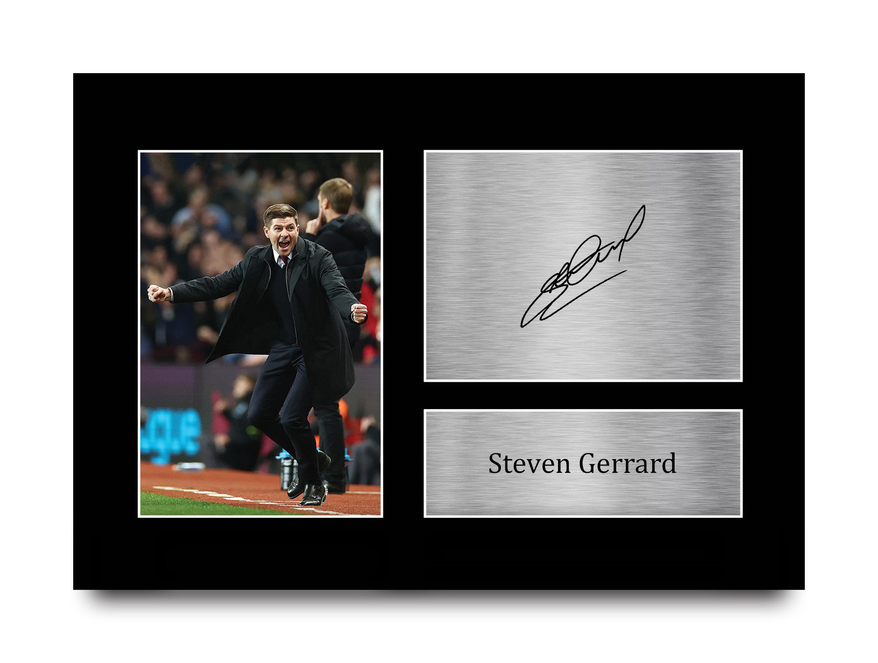 Steven Gerrard Manager Aston Villa gedrucktes handsigniertes Poster für Fußballfans - Bild 10 von 17