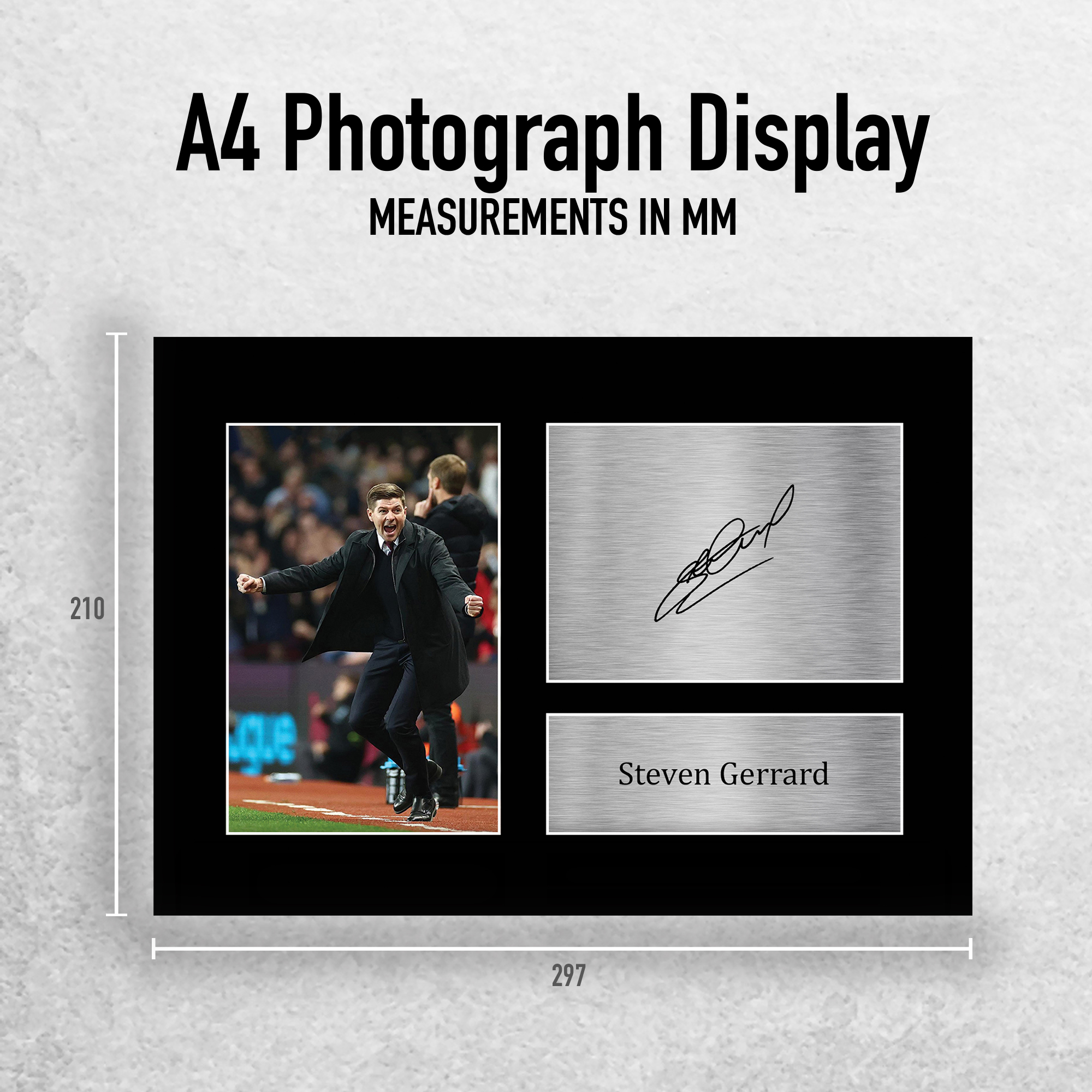 Steven Gerrard Manager Aston Villa gedrucktes handsigniertes Poster für Fußballfans - Bild 11 von 17